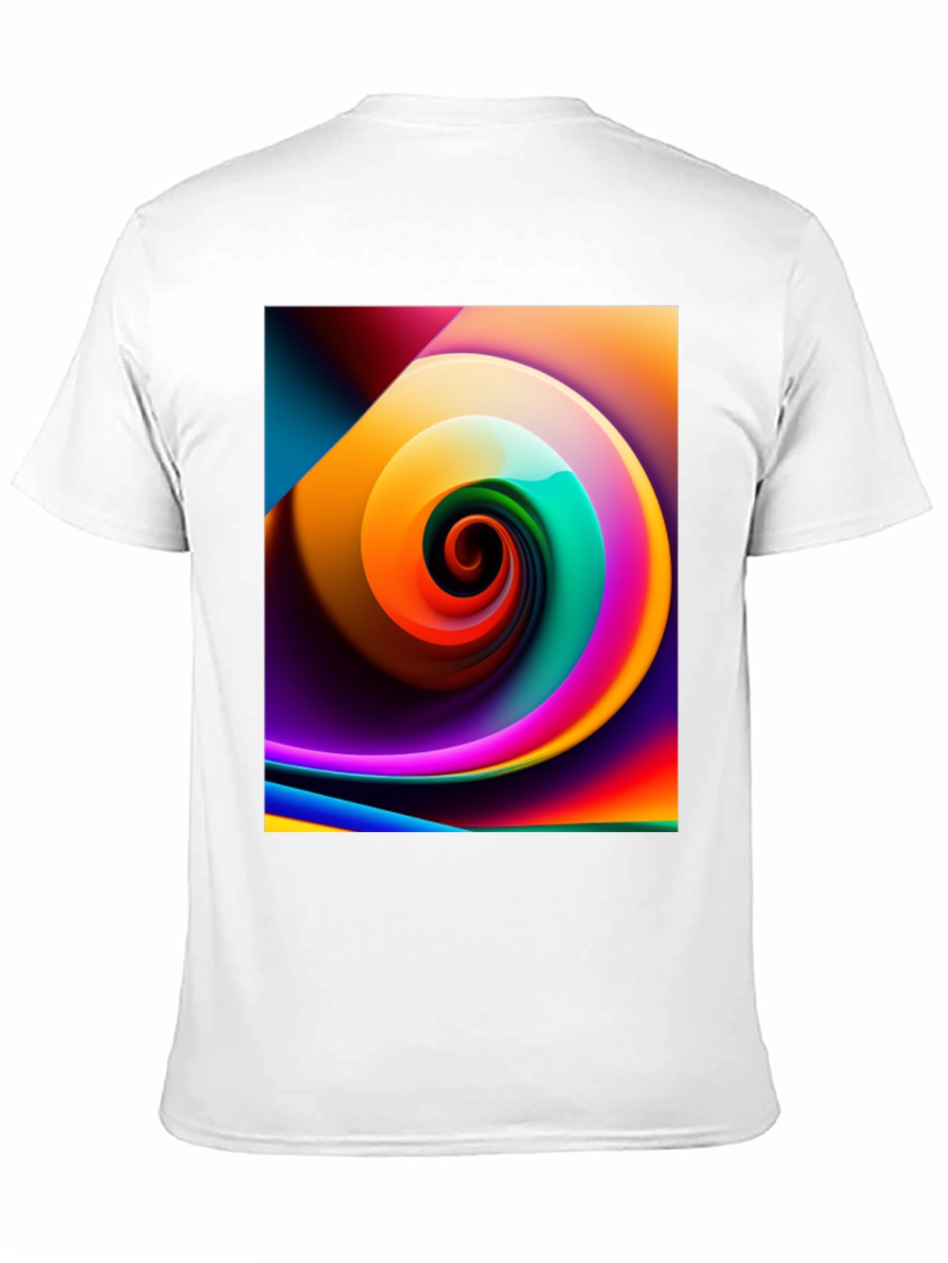 Vibrant Swirl Graphic Black T-Shirt