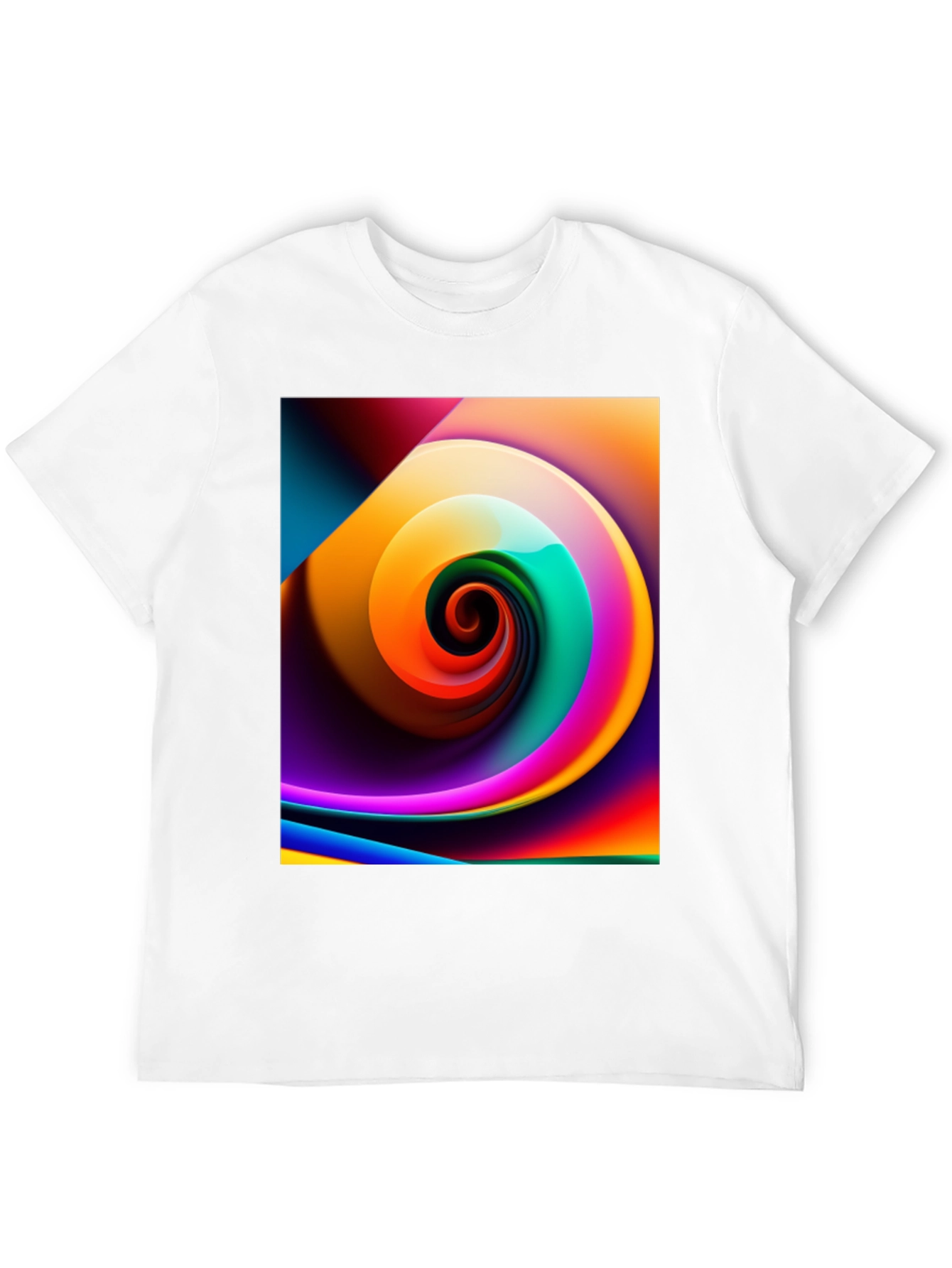 Vibrant Swirl Graphic Black T-Shirt