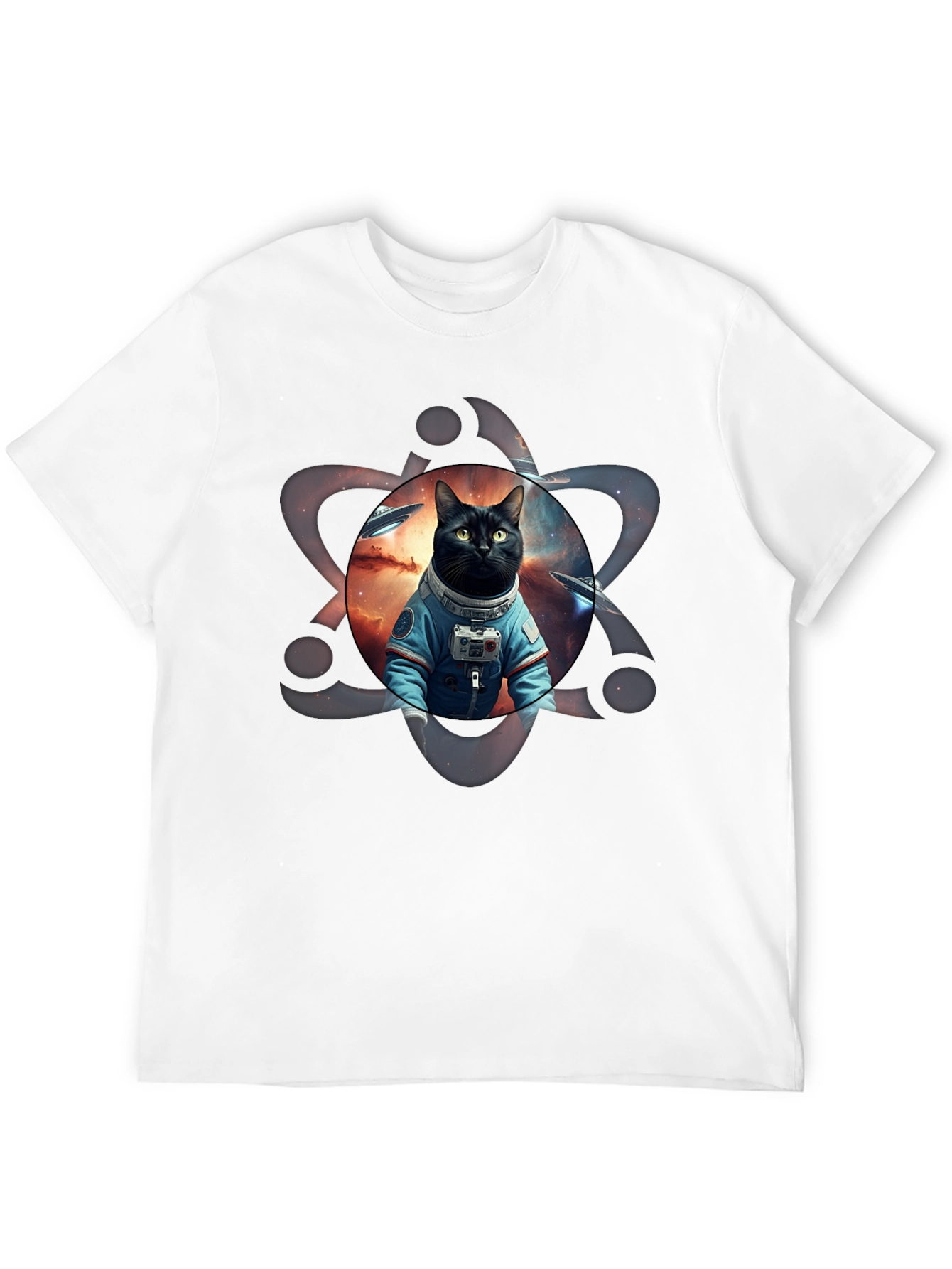 Cosmic Cat Astronaut Graphic Tee