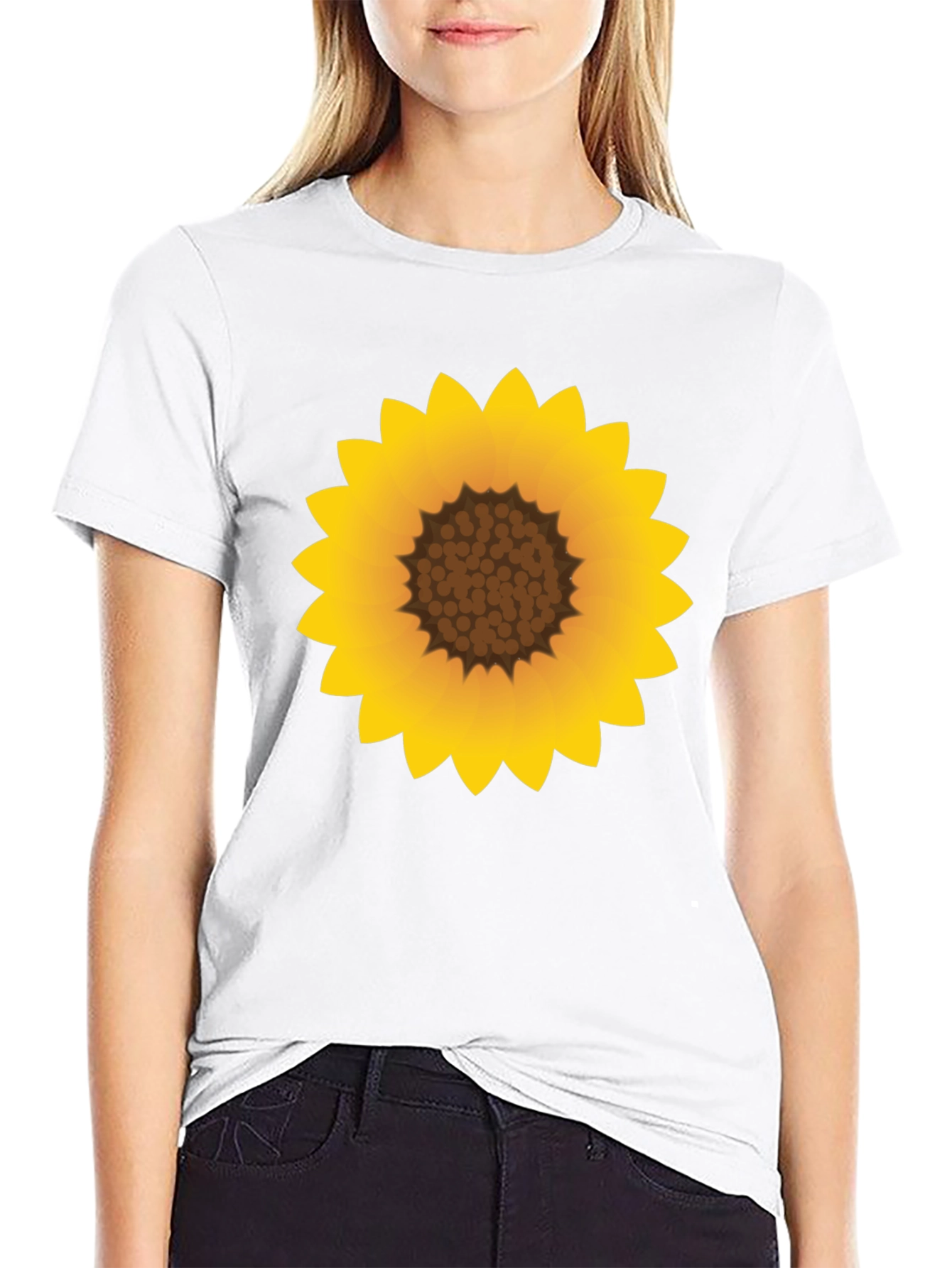 Sunflower Graphic Black T-Shirt