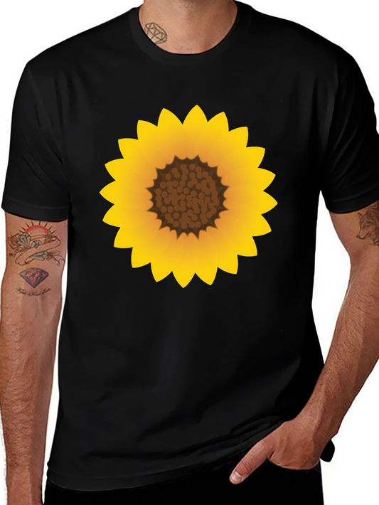 Sunflower Graphic Black T-Shirt