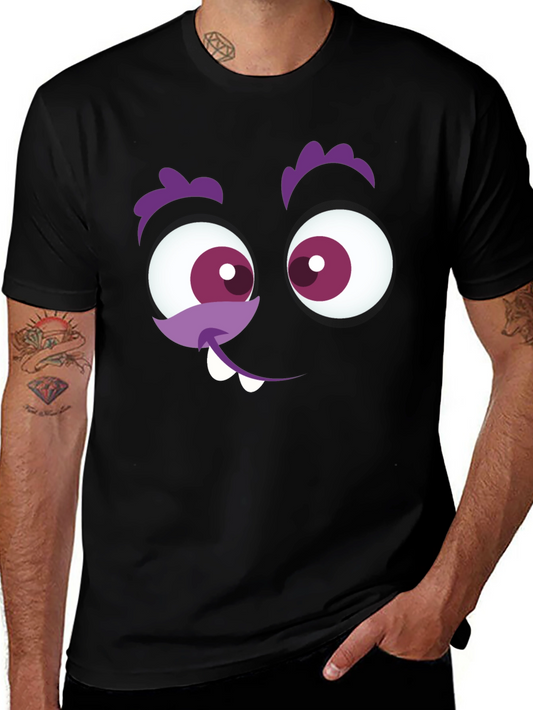 Funny Monster Face Graphic T-Shirt