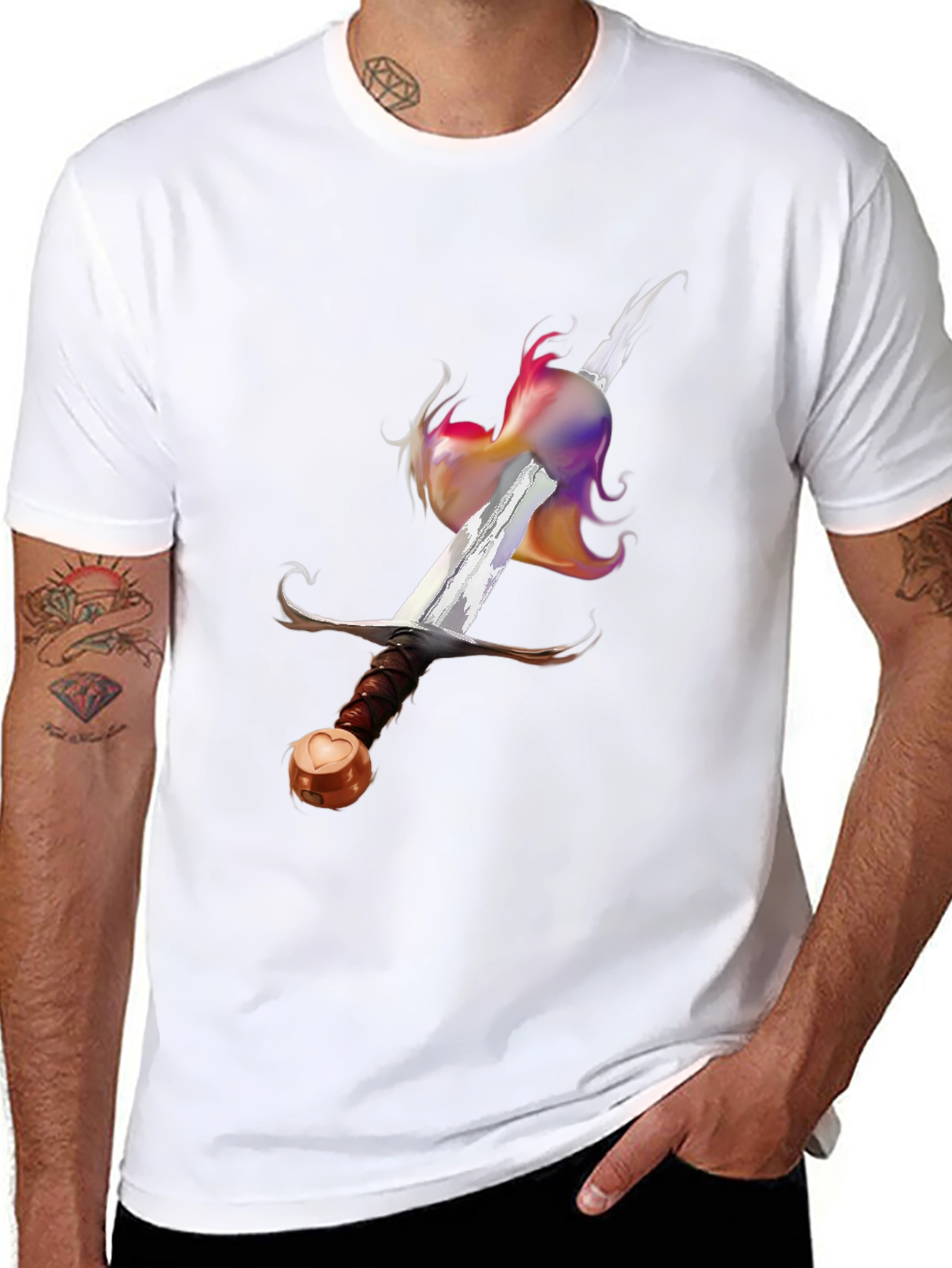 Sword & Prism T-Shirt - Stylish Graphic Tee