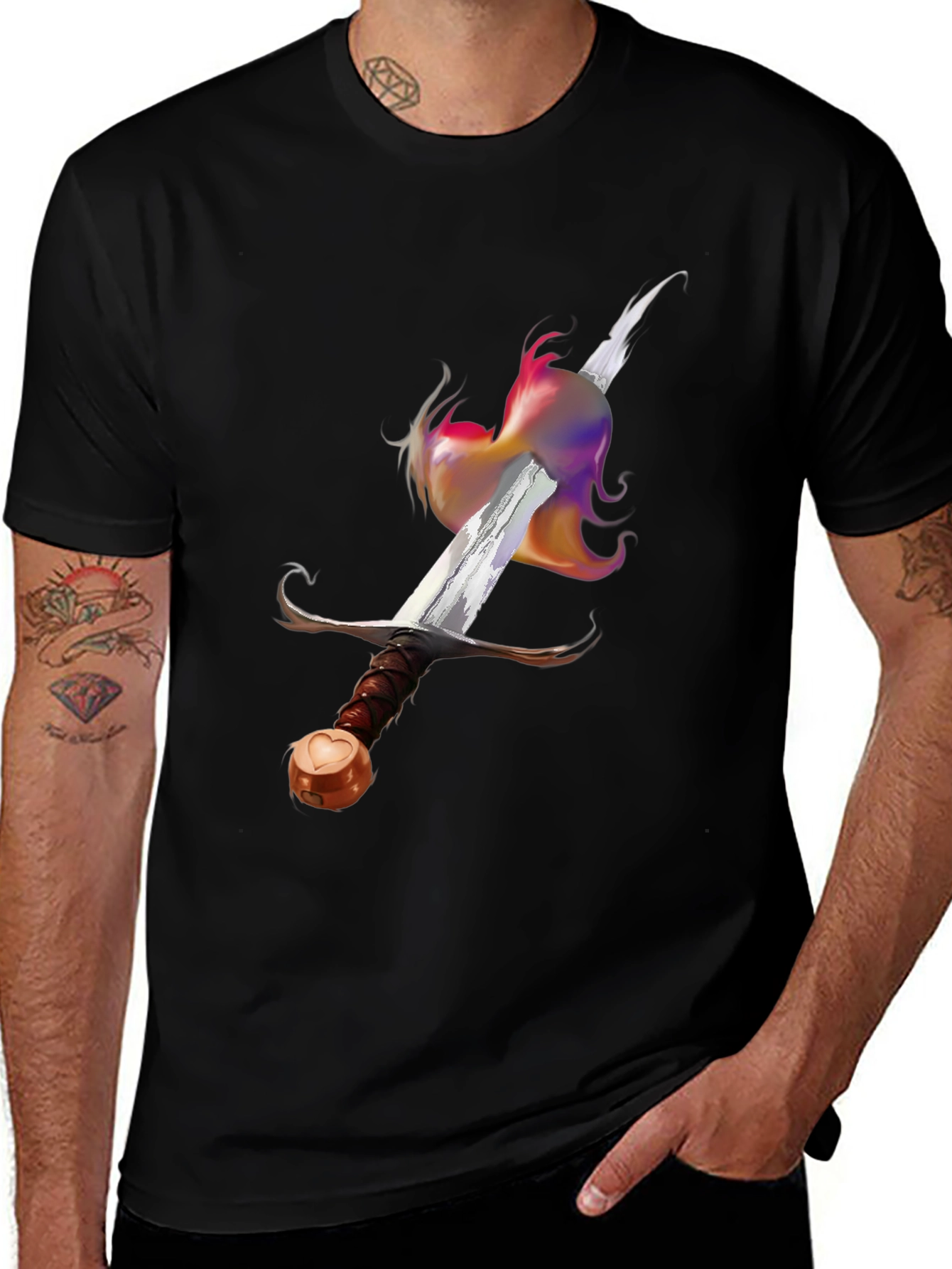 Sword & Prism T-Shirt - Stylish Graphic Tee
