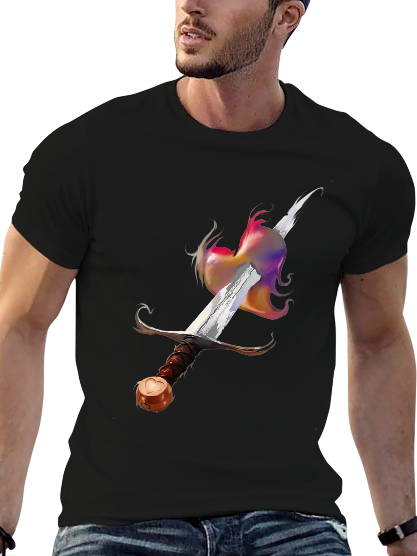 Sword & Prism T-Shirt - Stylish Graphic Tee