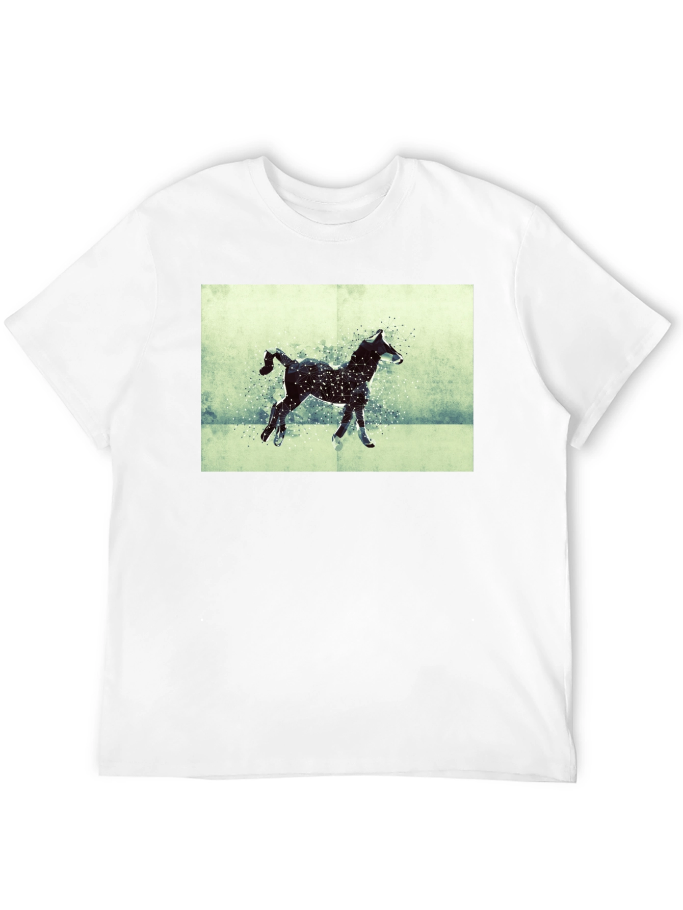 Horse Silhouette Graphic Black T-Shirt