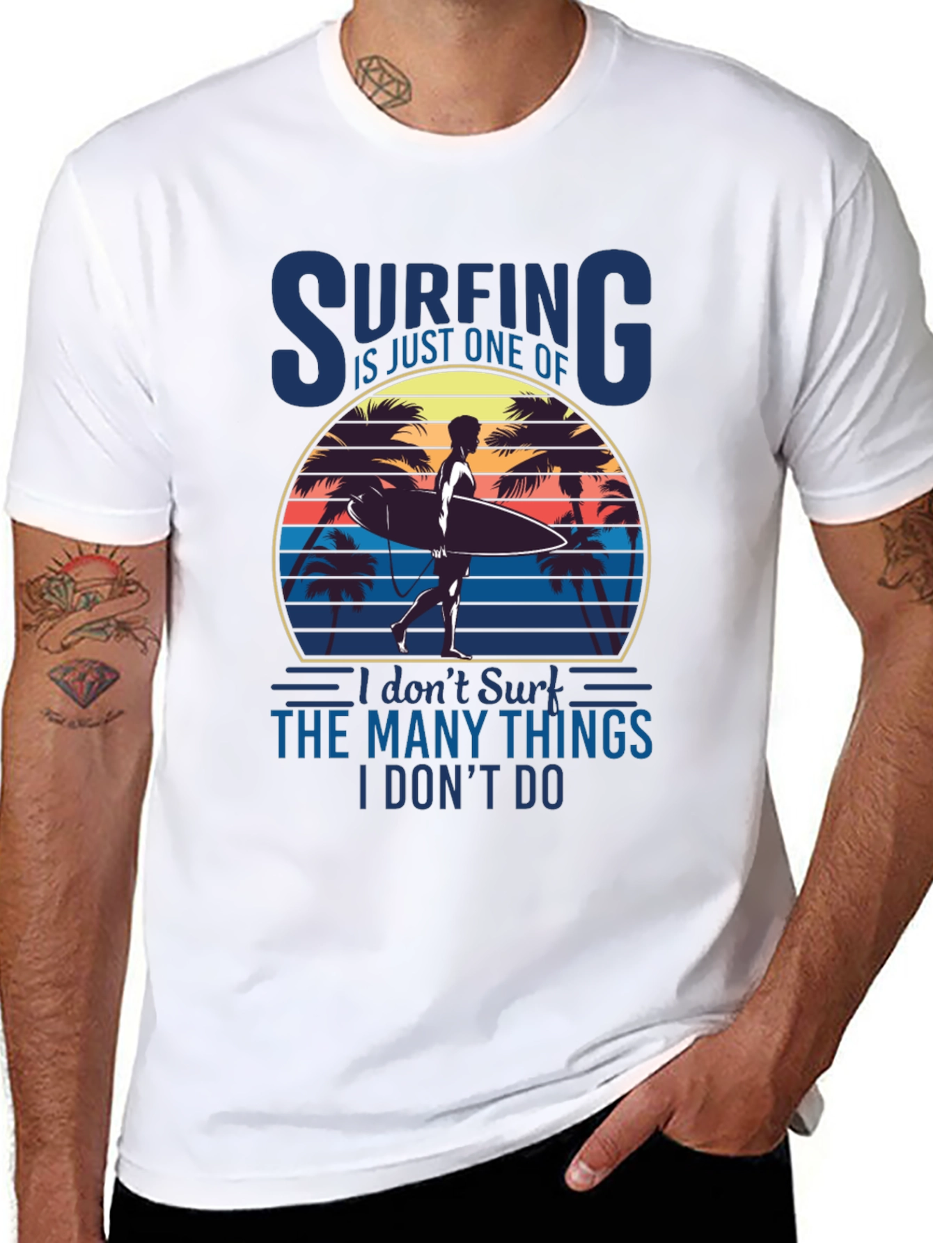 Surfing Graphic T-Shirt - Beach Vibes