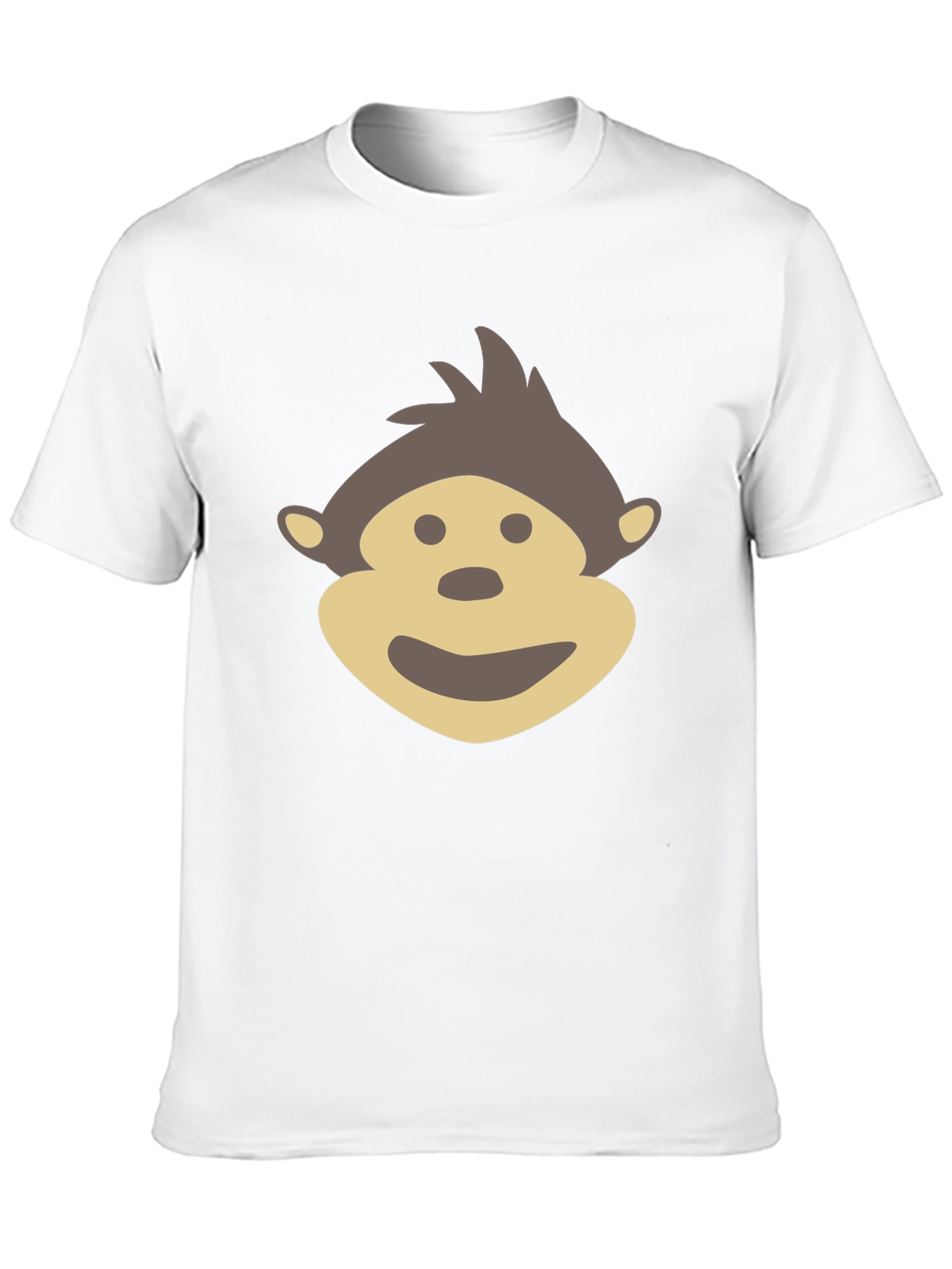 Monkey Face Graphic Tee - Black Cotton Comfort