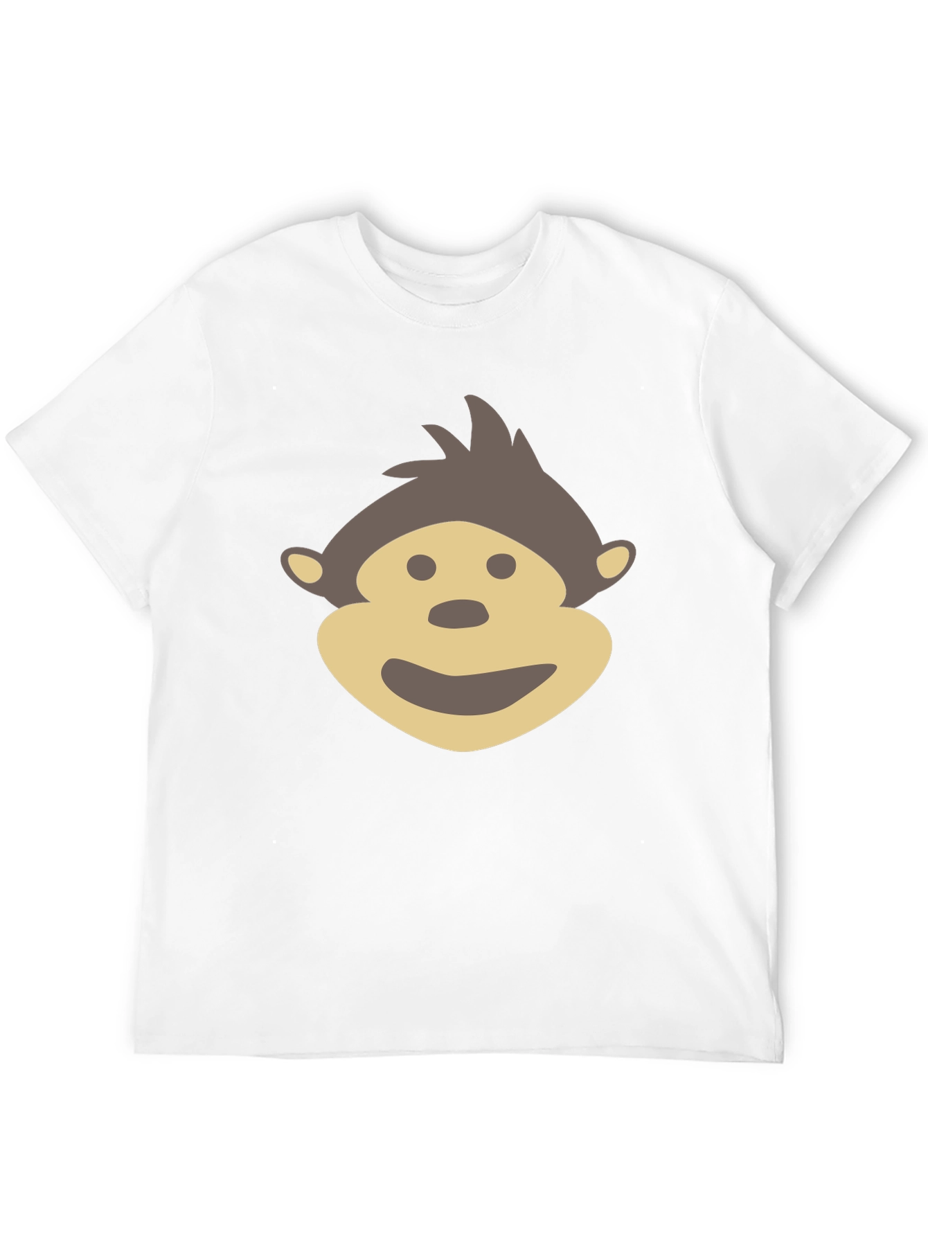 Monkey Face Graphic Tee - Black Cotton Comfort