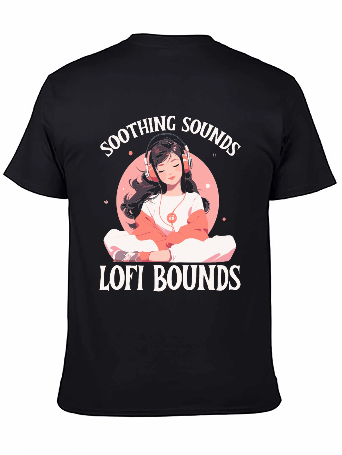 Soothing Sounds Lofi Bounds Black T-Shirt