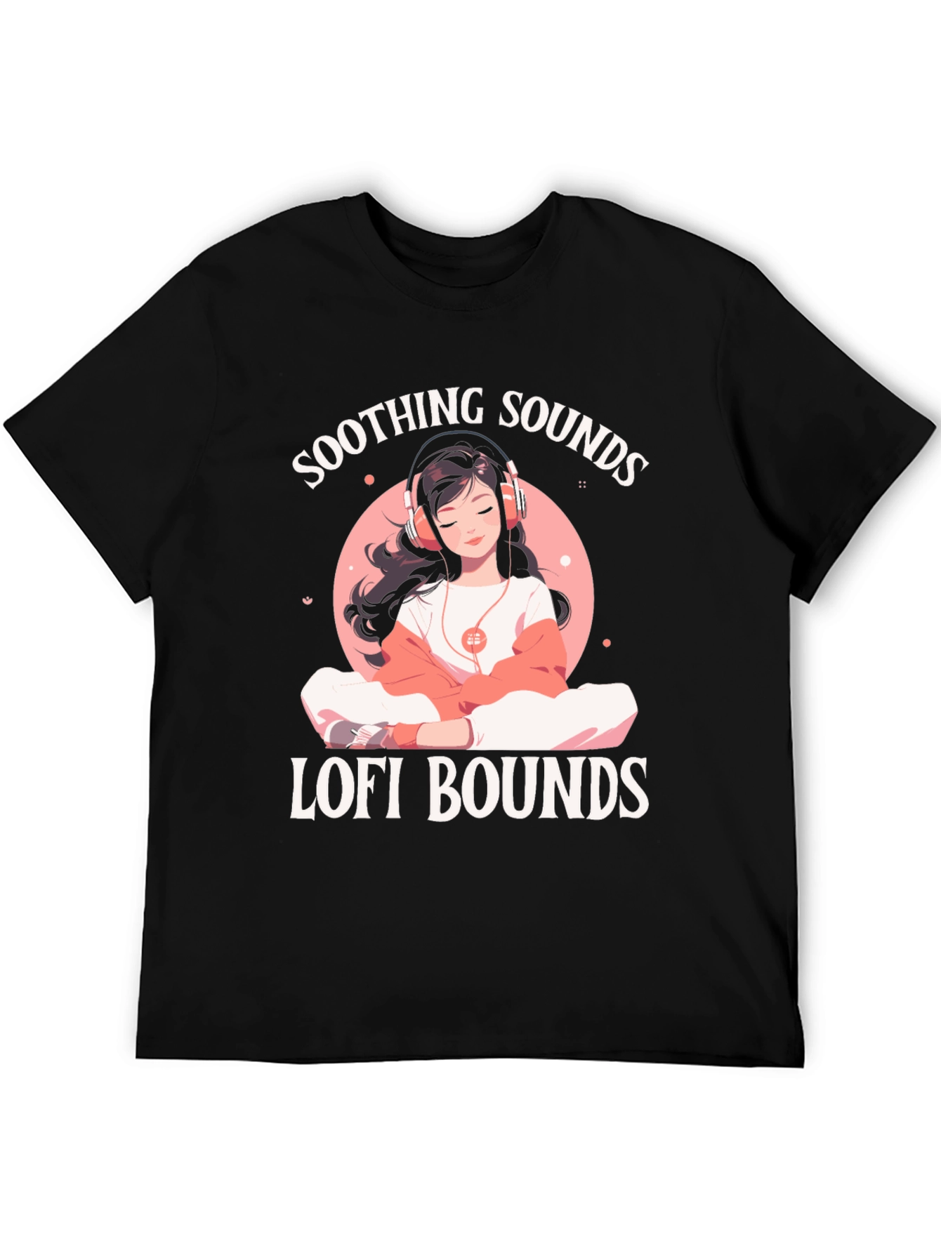 Soothing Sounds Lofi Bounds Black T-Shirt