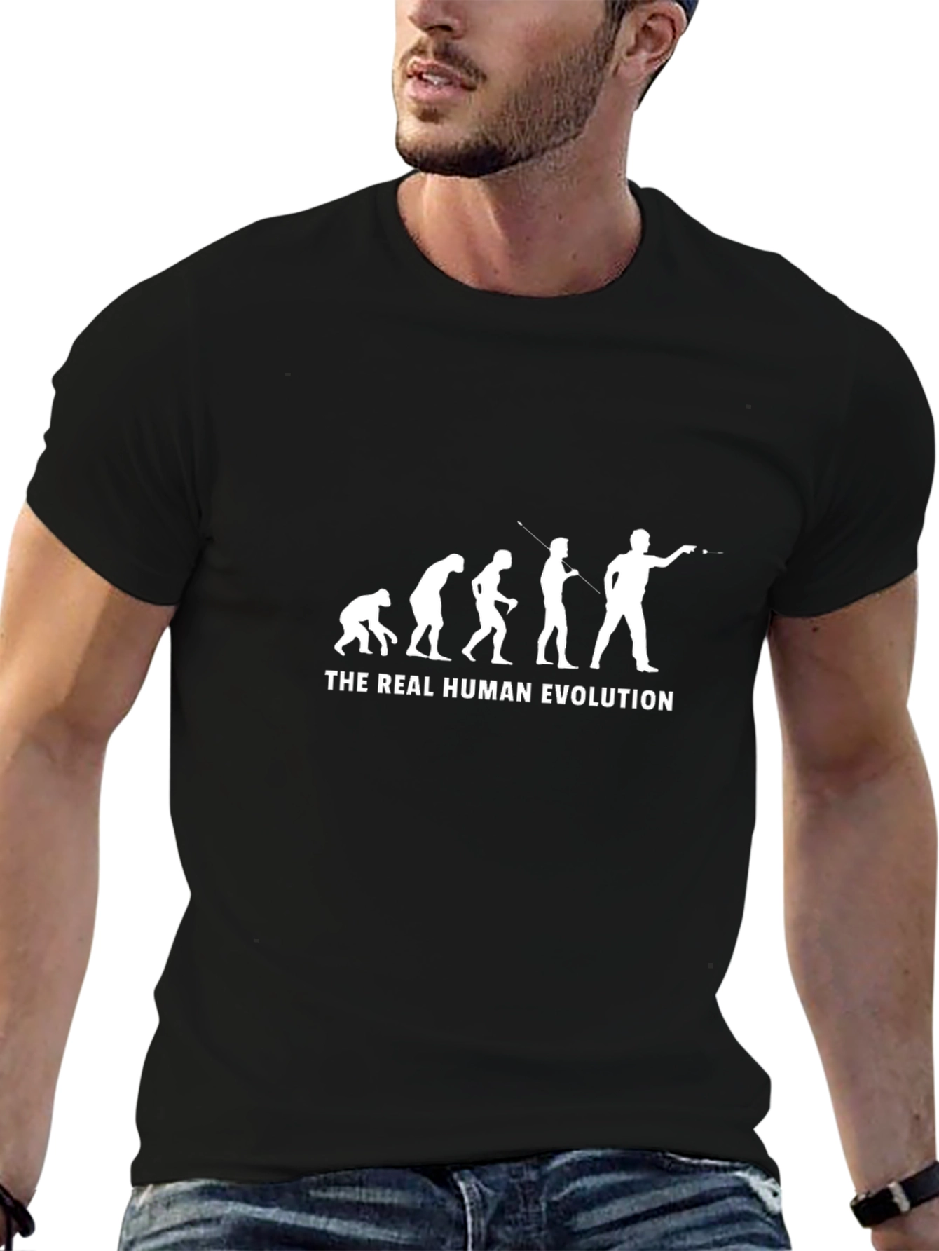 Evolution Shooter Tee - Funny Graphic T-Shirt