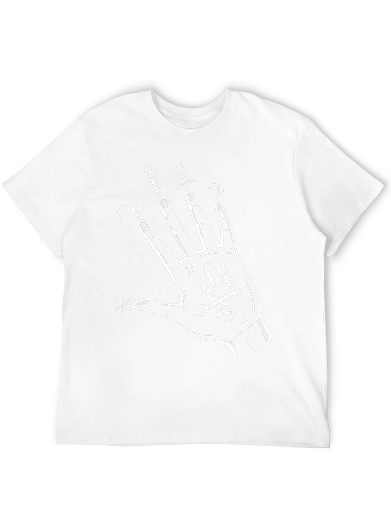 Mystic Hand Print T-Shirt - Black Cotton Tee
