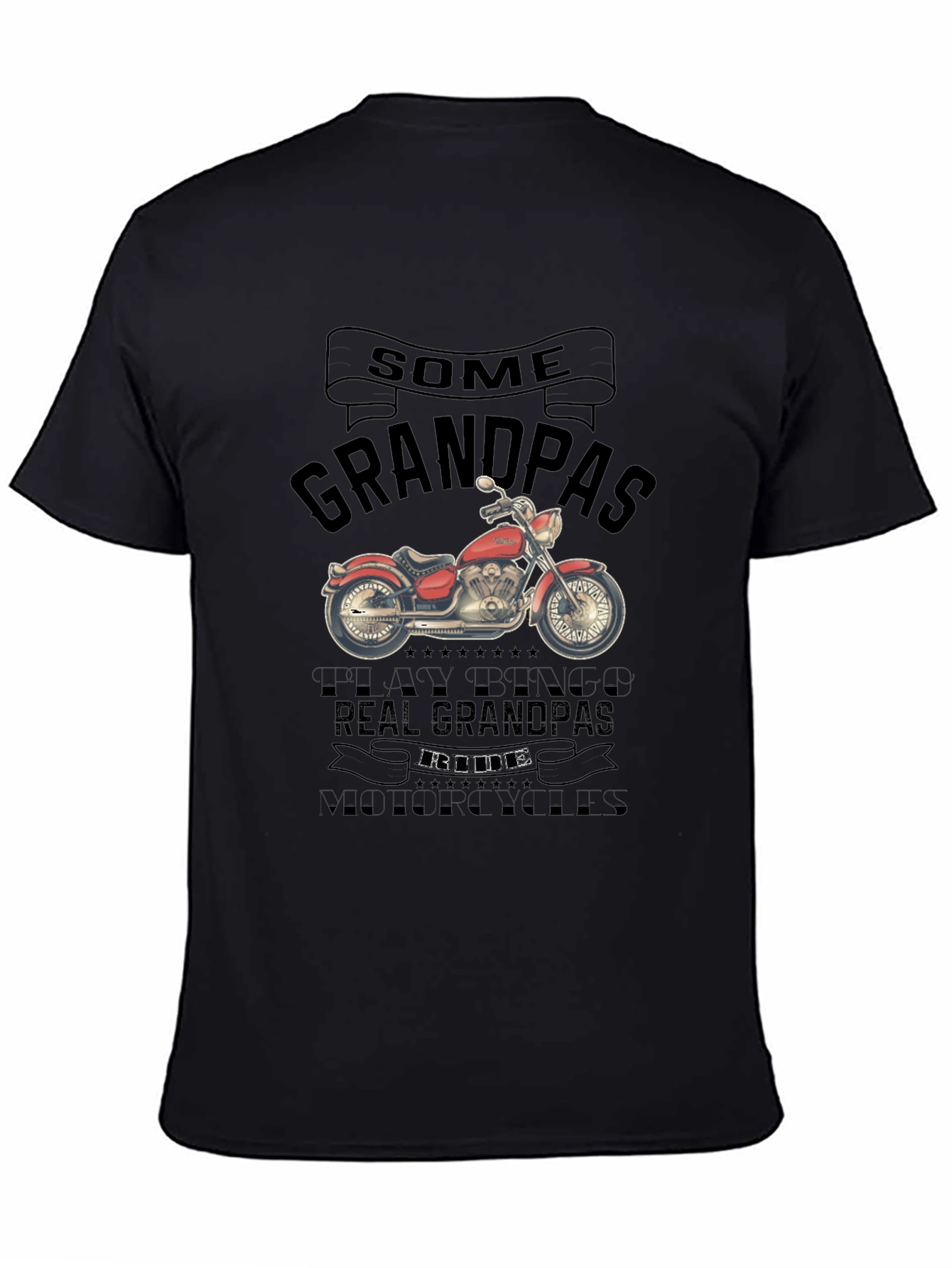 Real Grandpas Ride T-Shirt - Biker Dad Tee