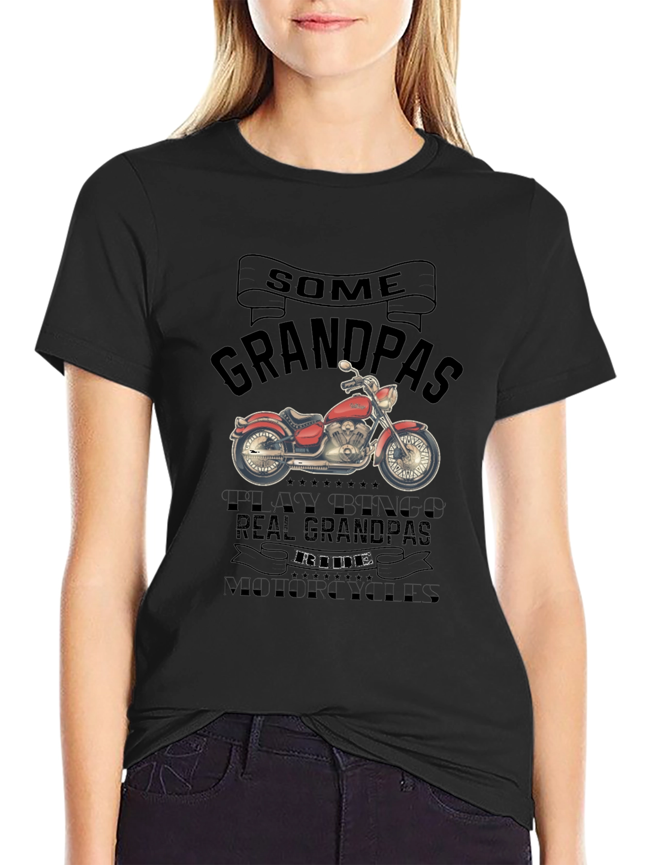 Real Grandpas Ride T-Shirt - Biker Dad Tee