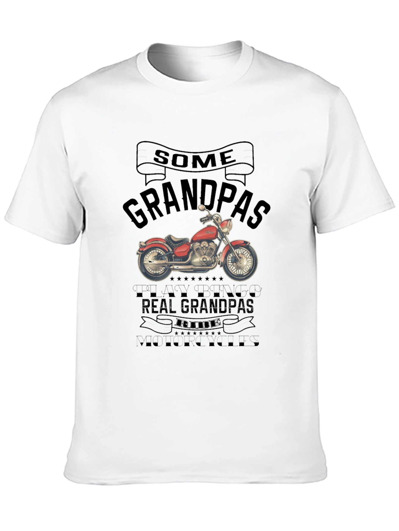 Real Grandpas Ride T-Shirt - Biker Dad Tee