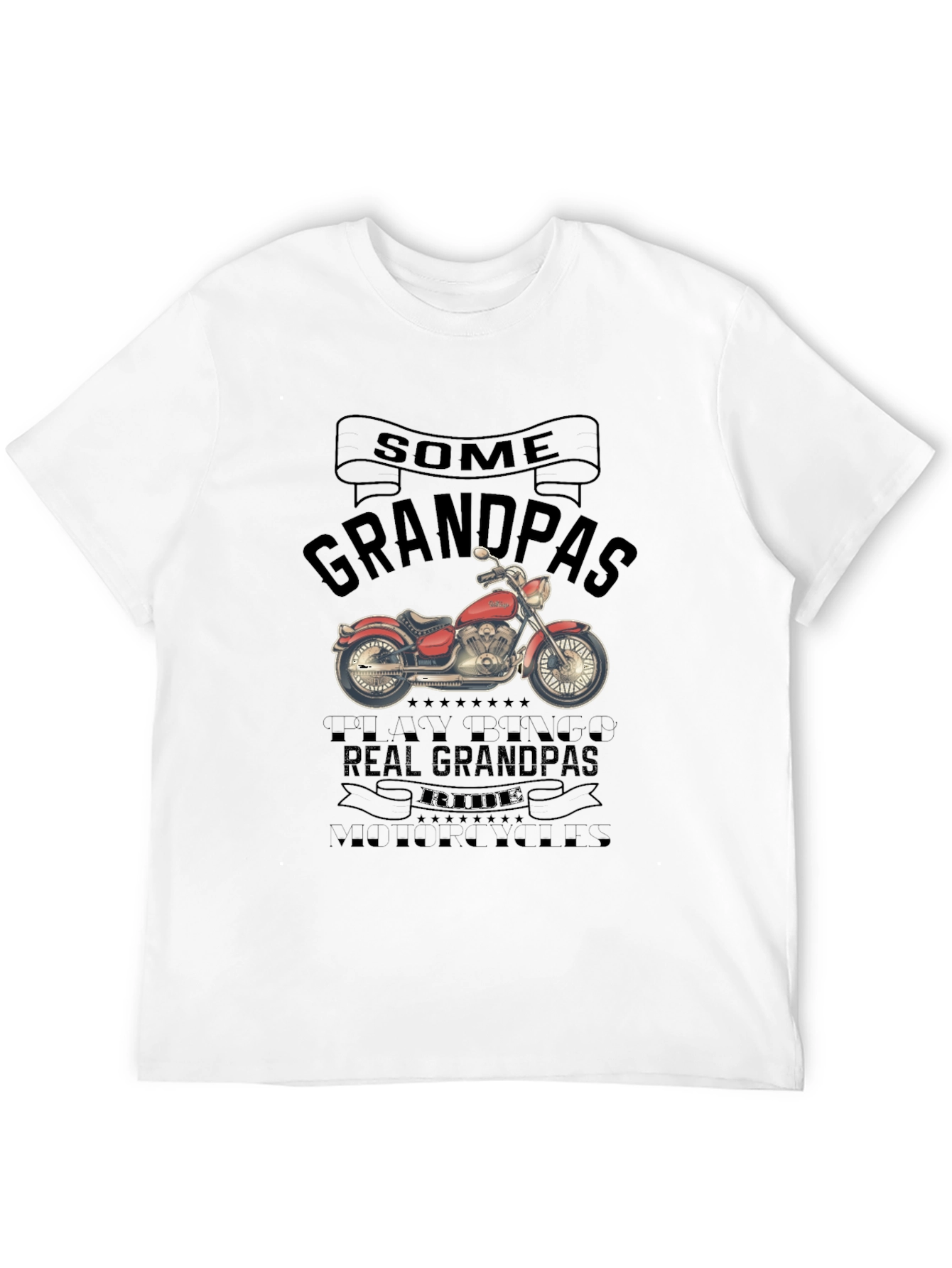 Real Grandpas Ride T-Shirt - Biker Dad Tee