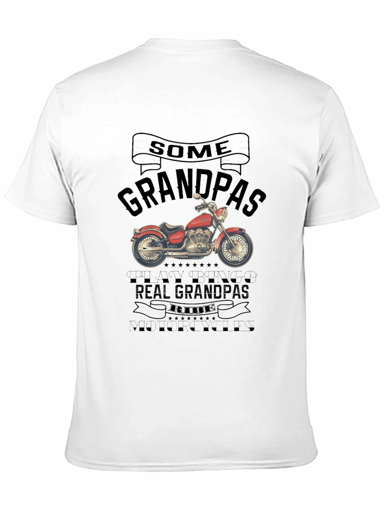 Real Grandpas Ride T-Shirt - Biker Dad Tee