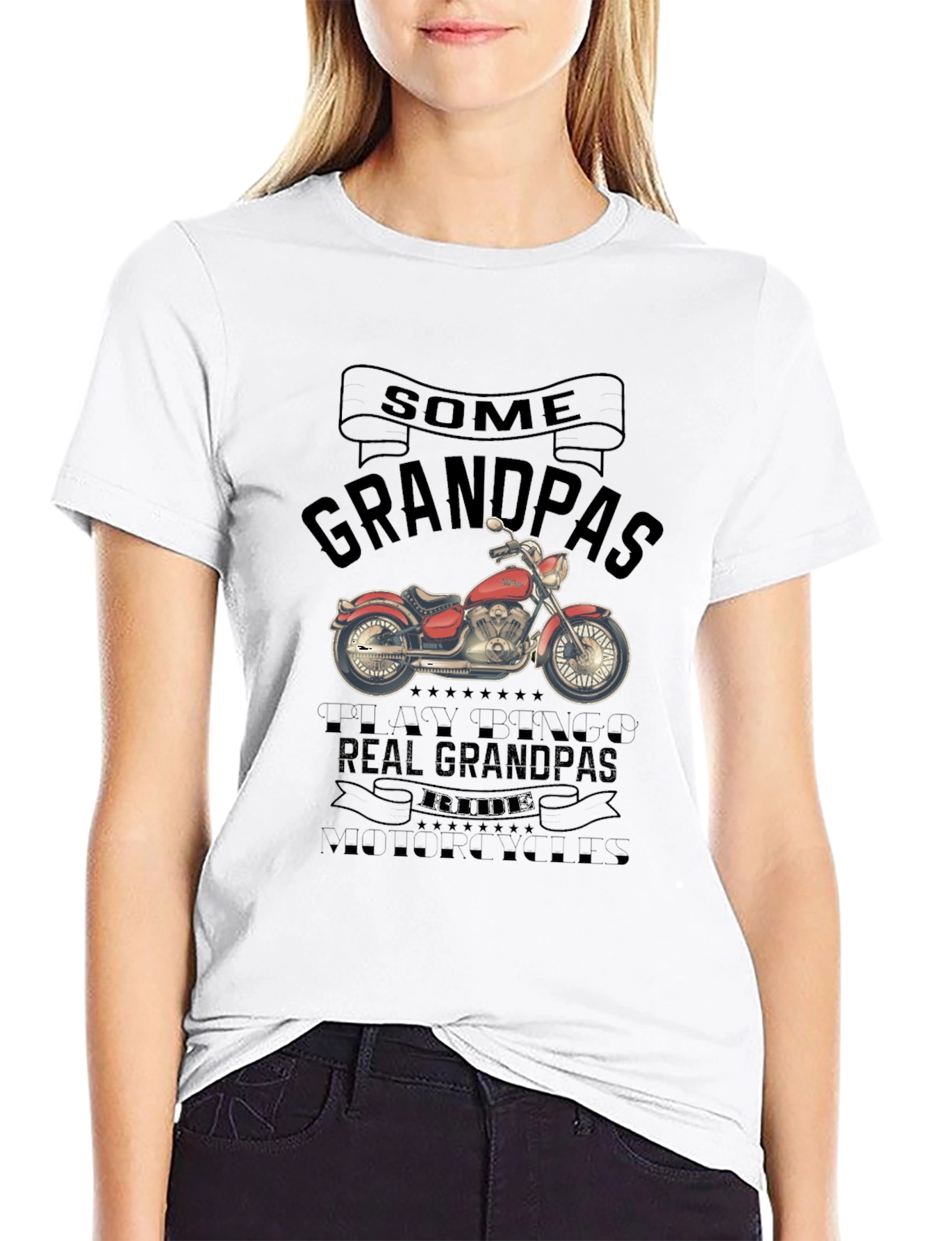 Real Grandpas Ride T-Shirt - Biker Dad Tee
