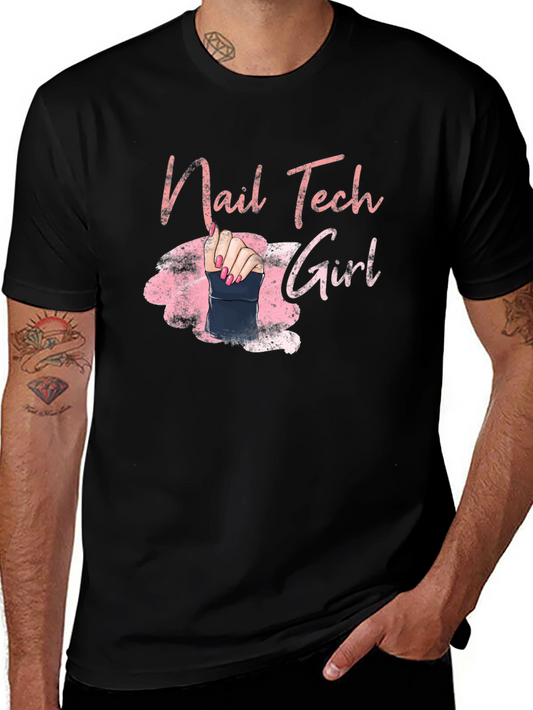Nail Tech Girl Graphic Tee - Manicure Artist Shirt