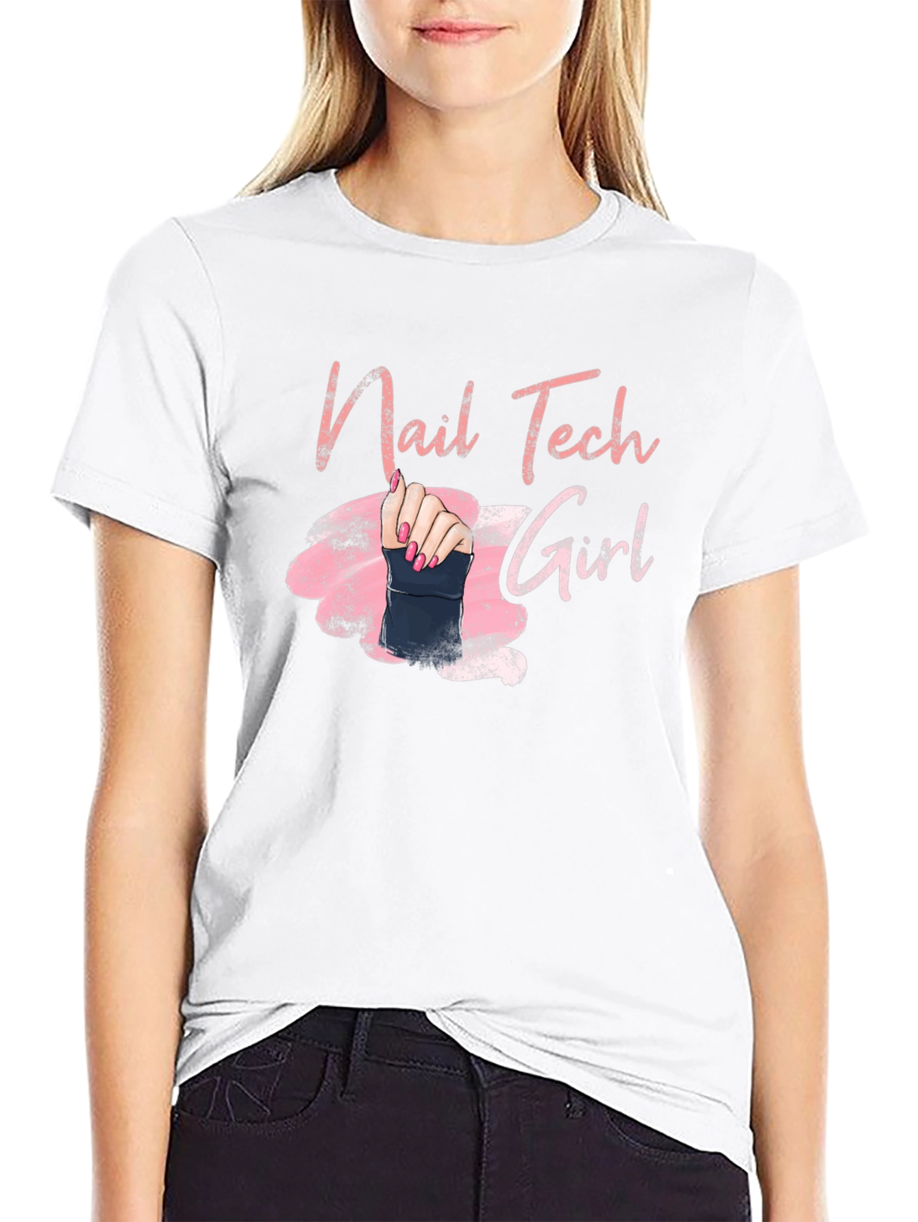 Nail Tech Girl Graphic Tee - Manicure Artist Shirt