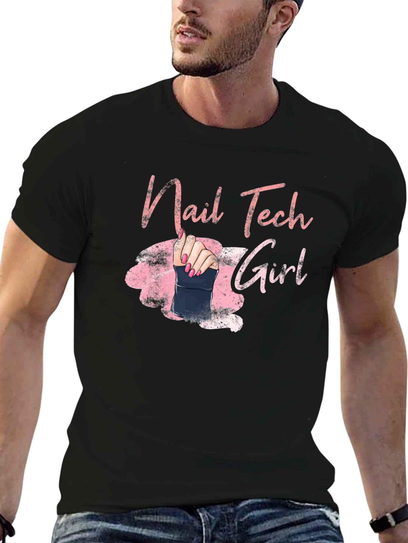 Nail Tech Girl Graphic Tee - Manicure Artist Shirt