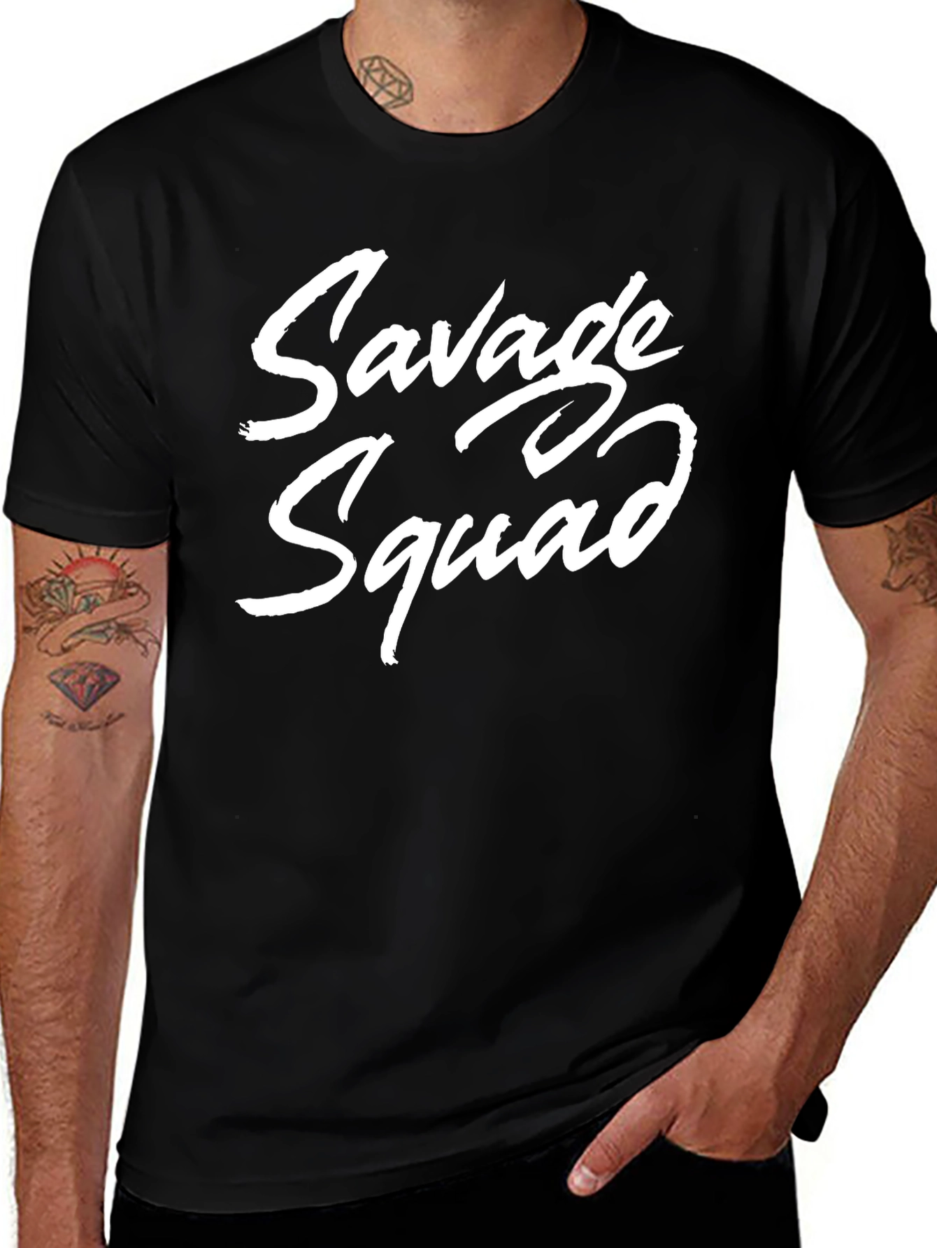 Savage Squad Black Crew Neck T-Shirt