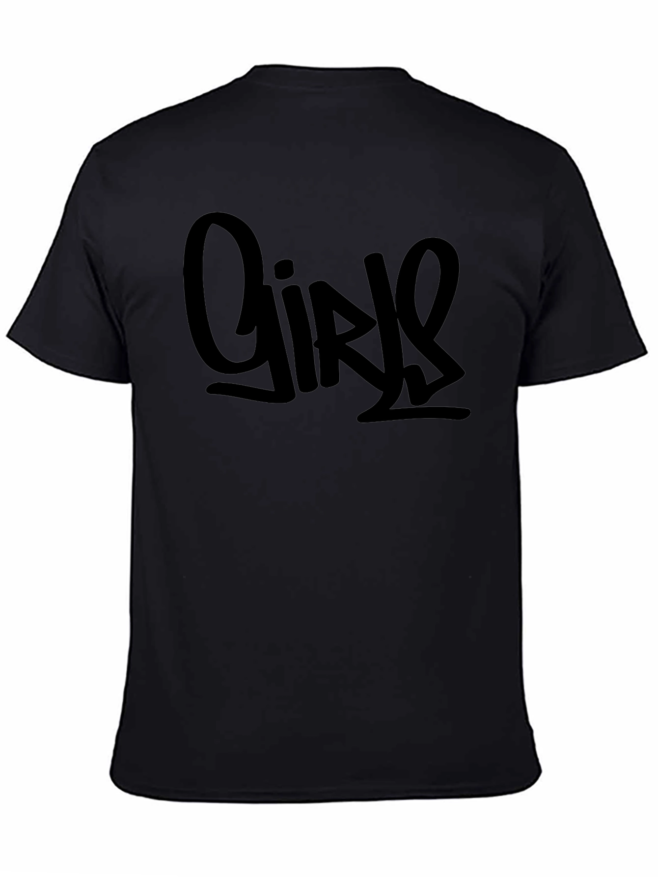 Girls Graphic Black T-Shirt