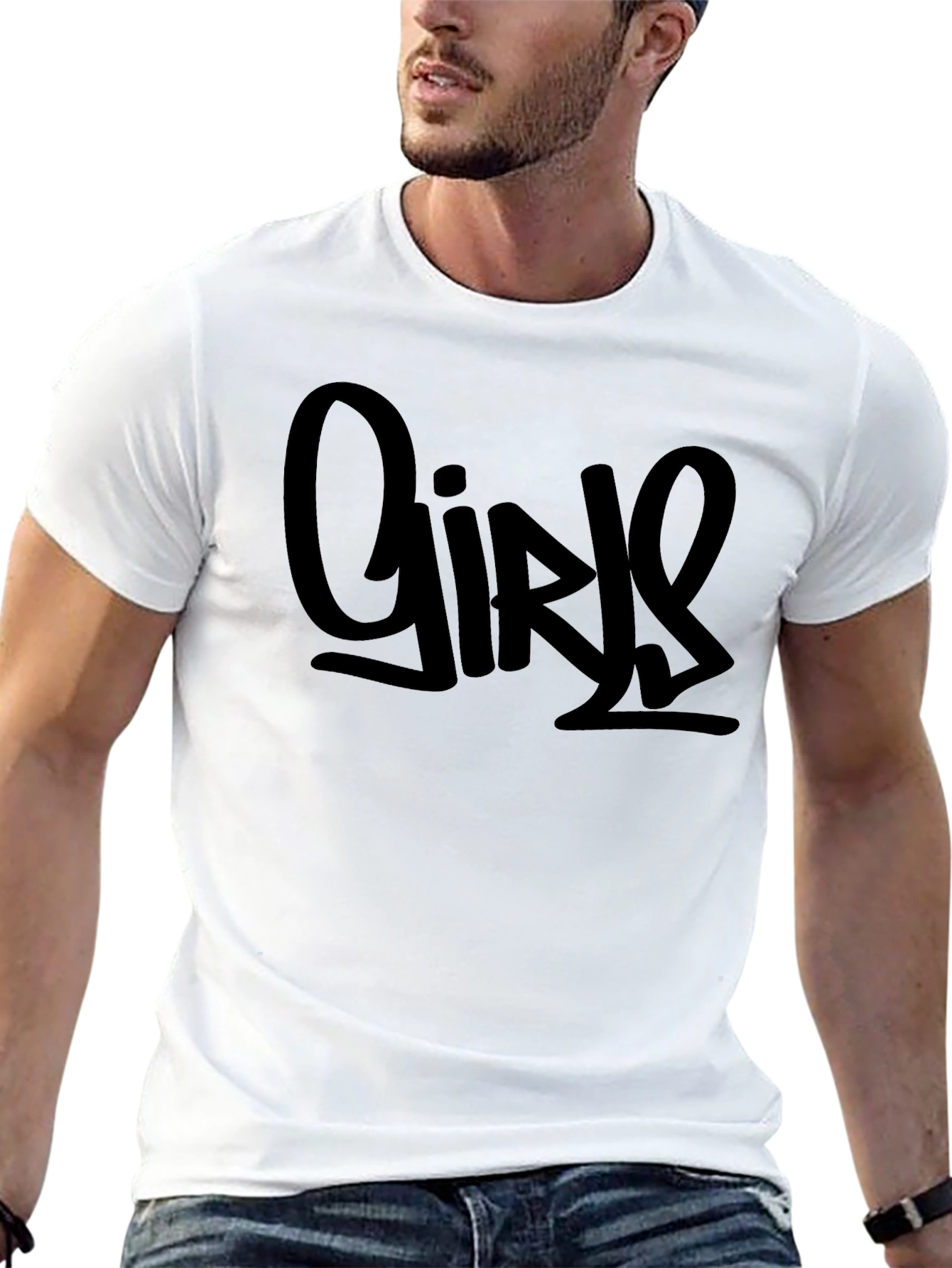 Girls Graphic Black T-Shirt