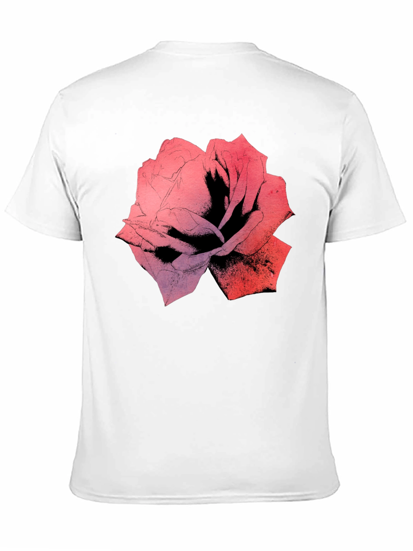 Rose Graphic Black T-Shirt - Bold Floral Print
