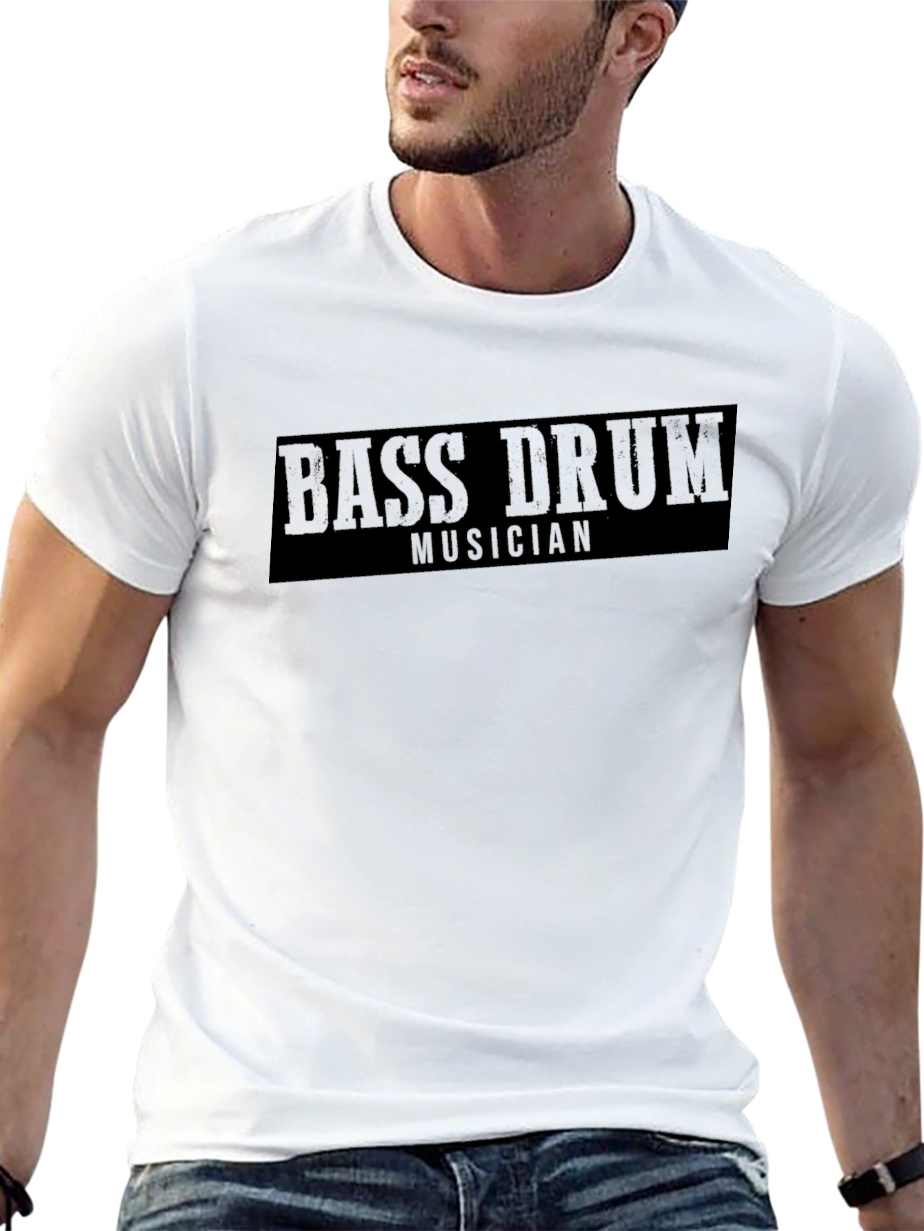 Bass Drum Musician Black T-Shirt