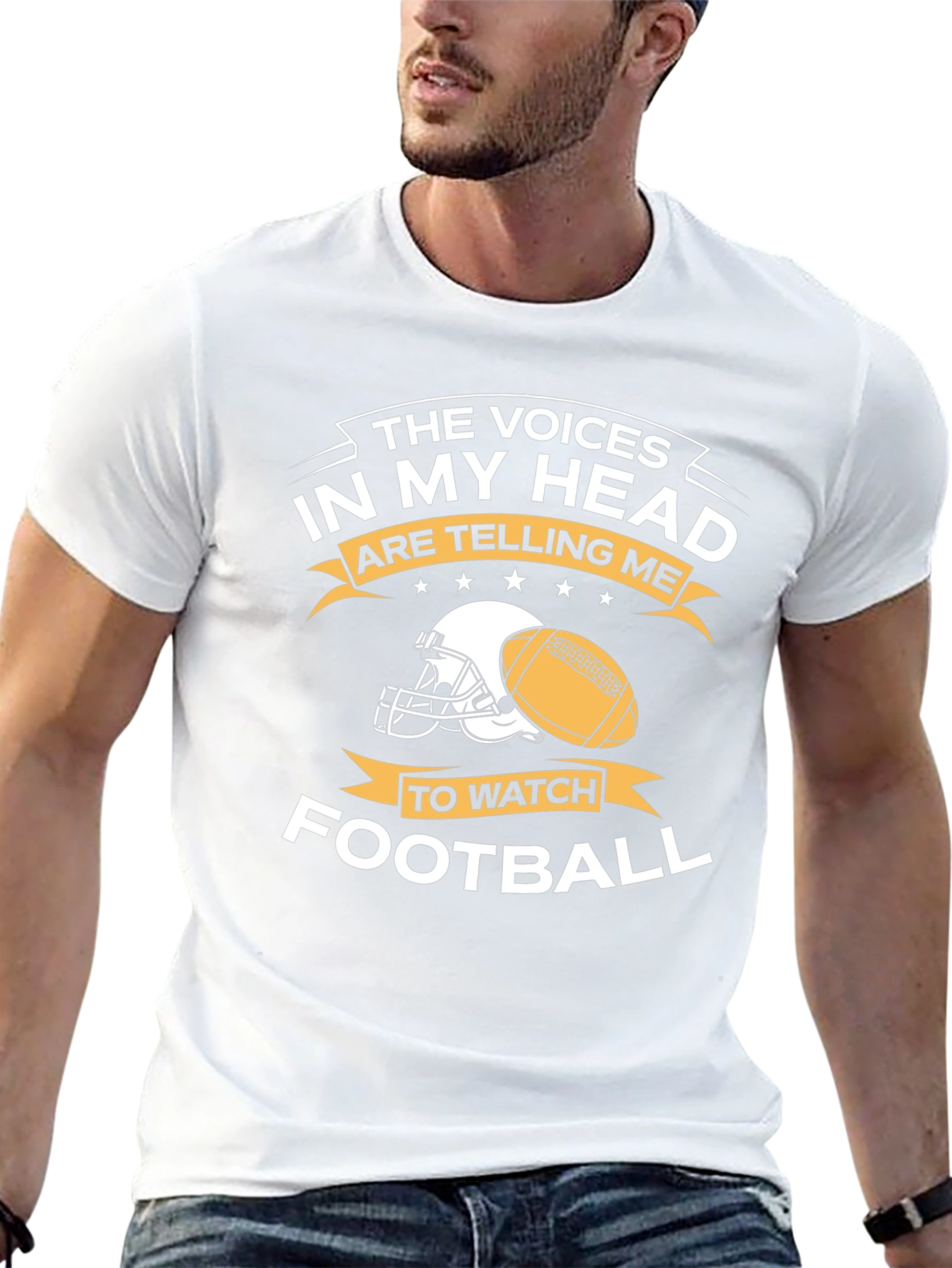 Voices in My Head Football T-Shirt
