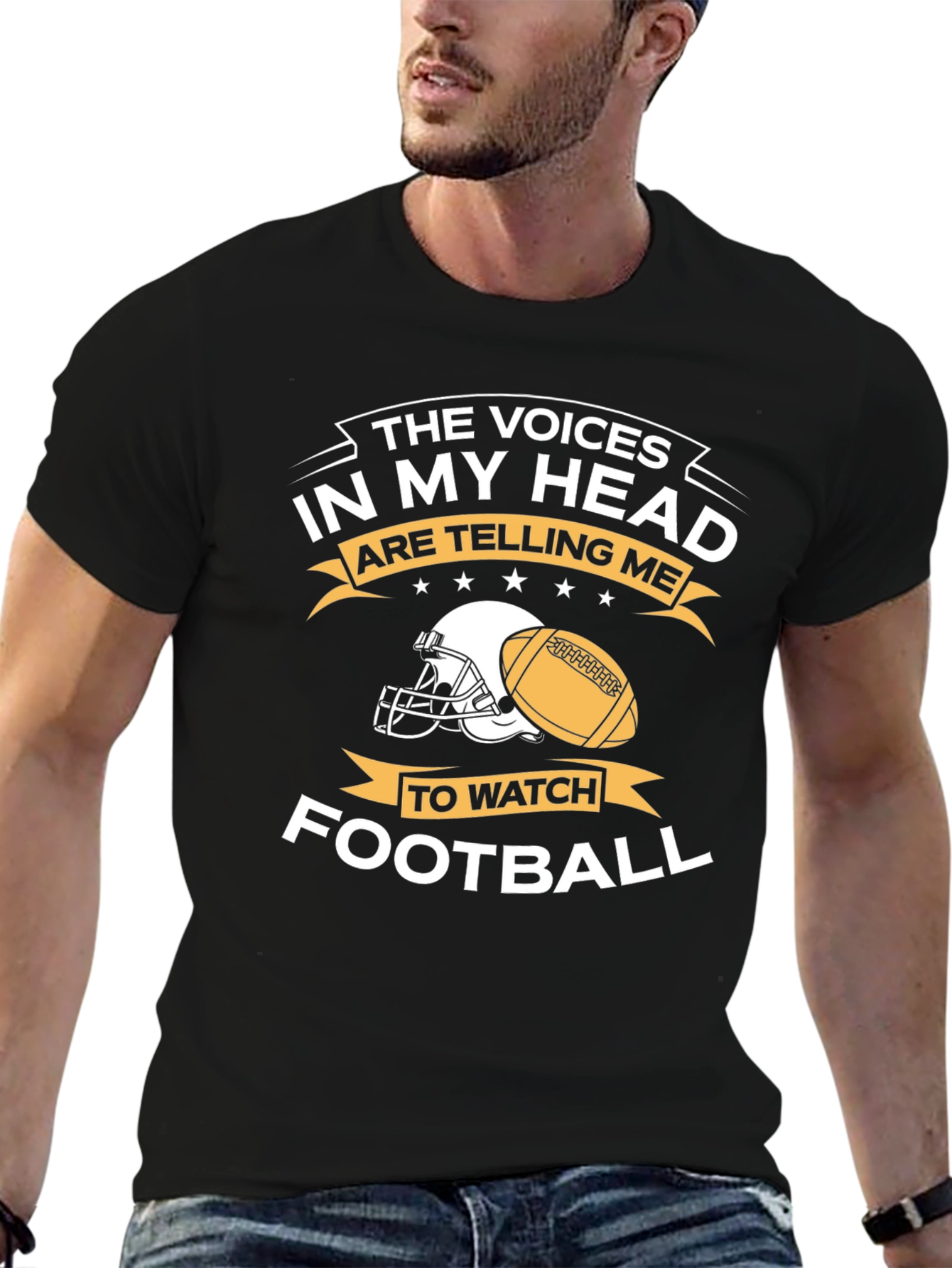 Voices in My Head Football T-Shirt