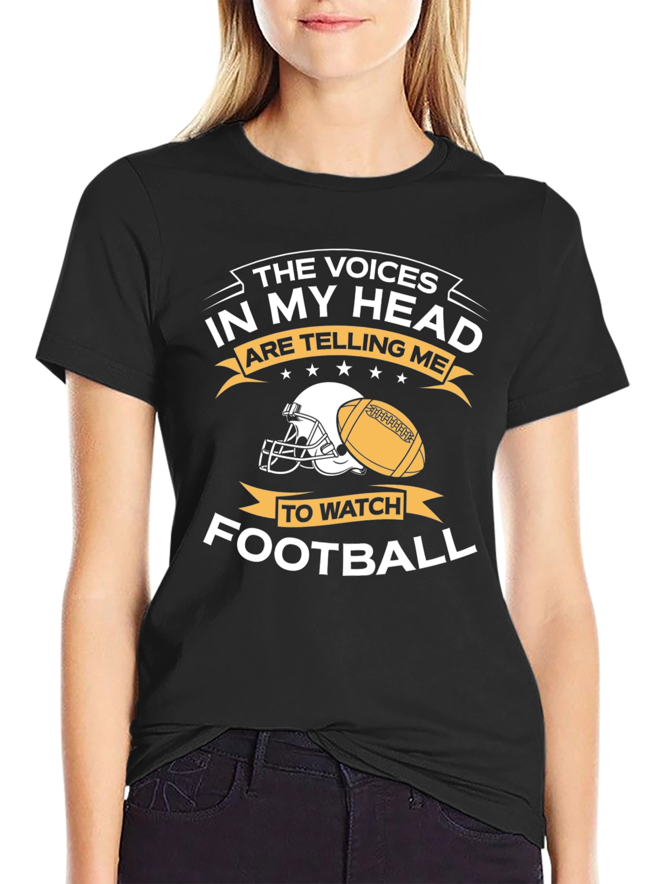 Voices in My Head Football T-Shirt