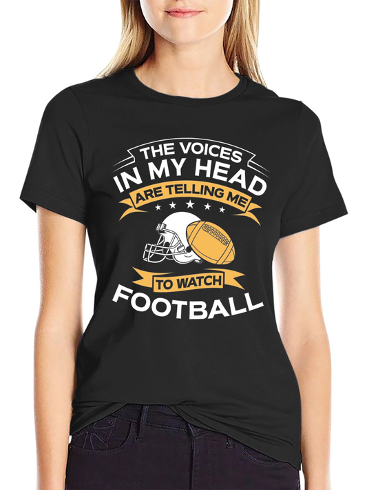 Voices in My Head Football T-Shirt
