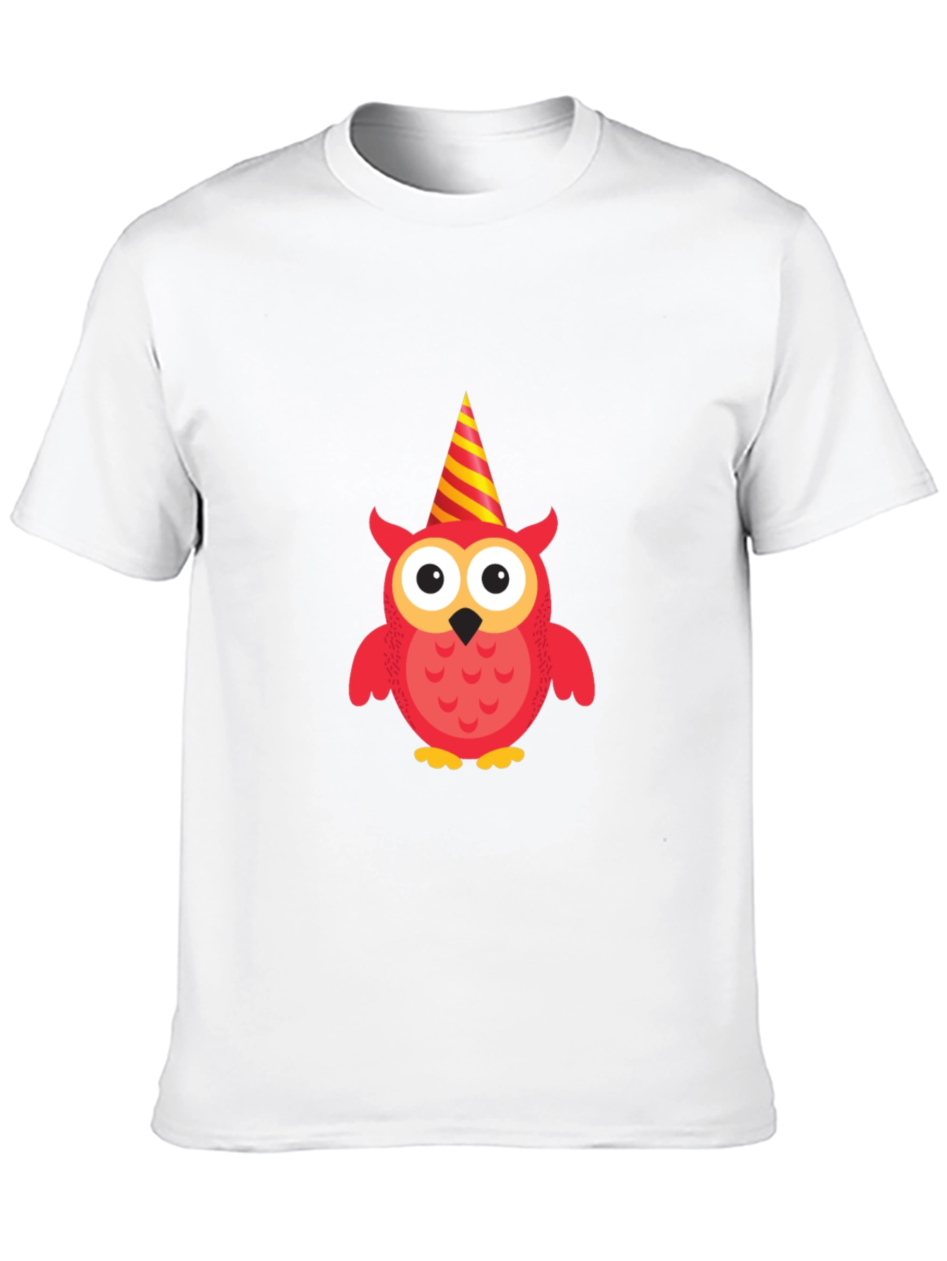 Party Owl Graphic Tee - Black Cotton T-Shirt