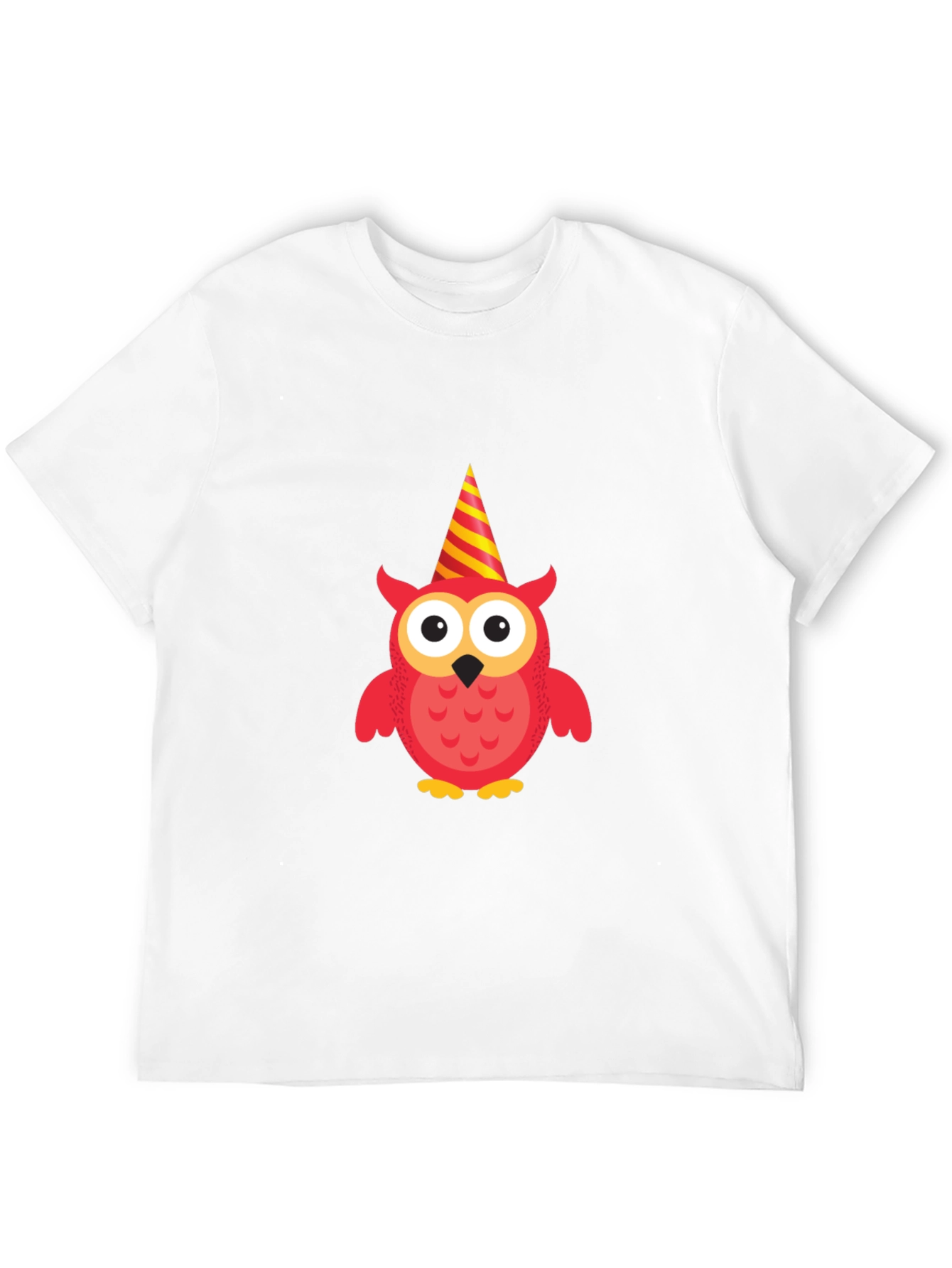 Party Owl Graphic Tee - Black Cotton T-Shirt
