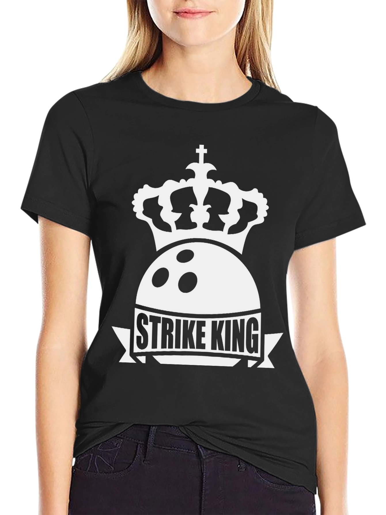 Strike King Bowling T-Shirt - Crown Design