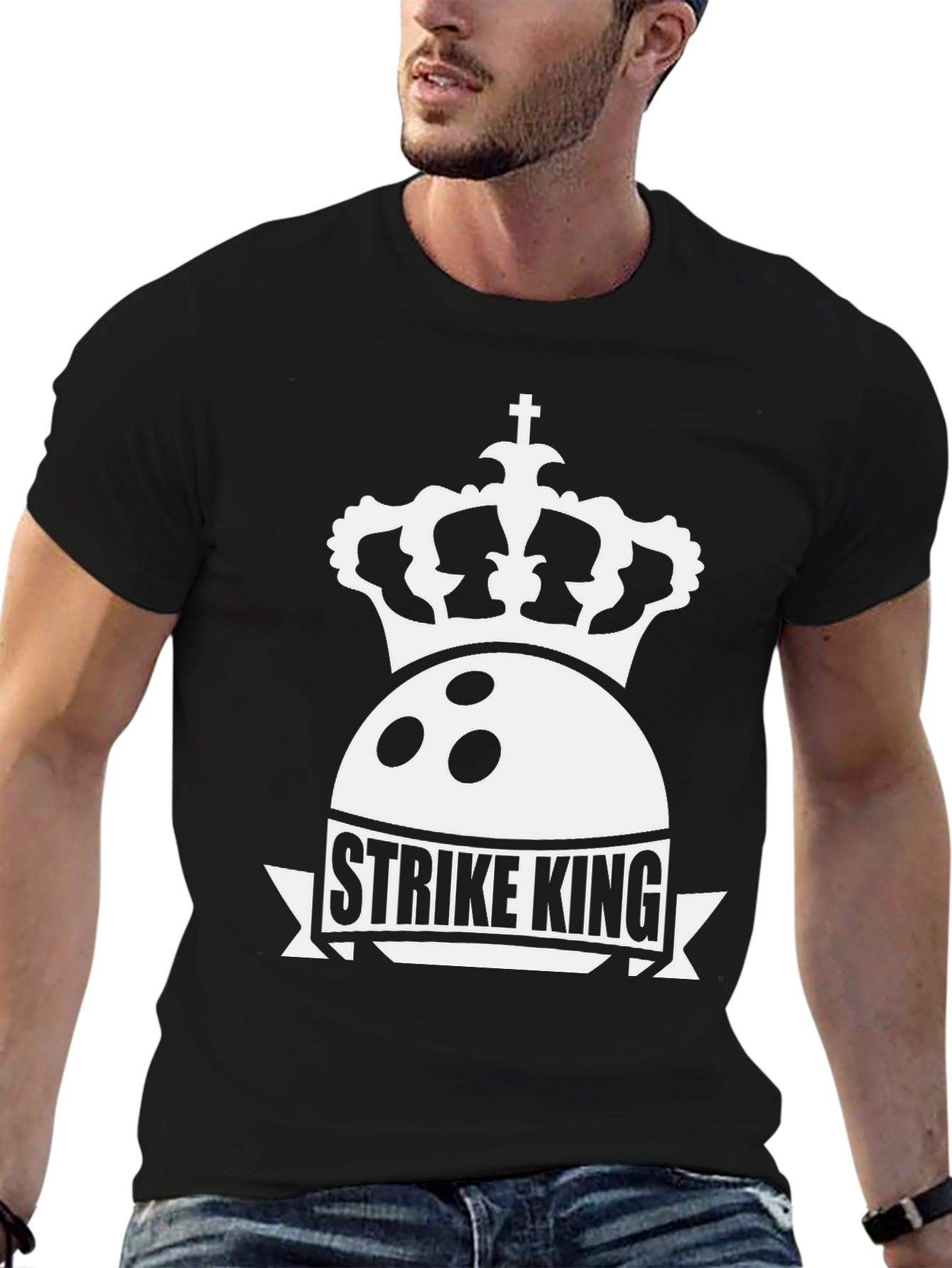 Strike King Bowling T-Shirt - Crown Design