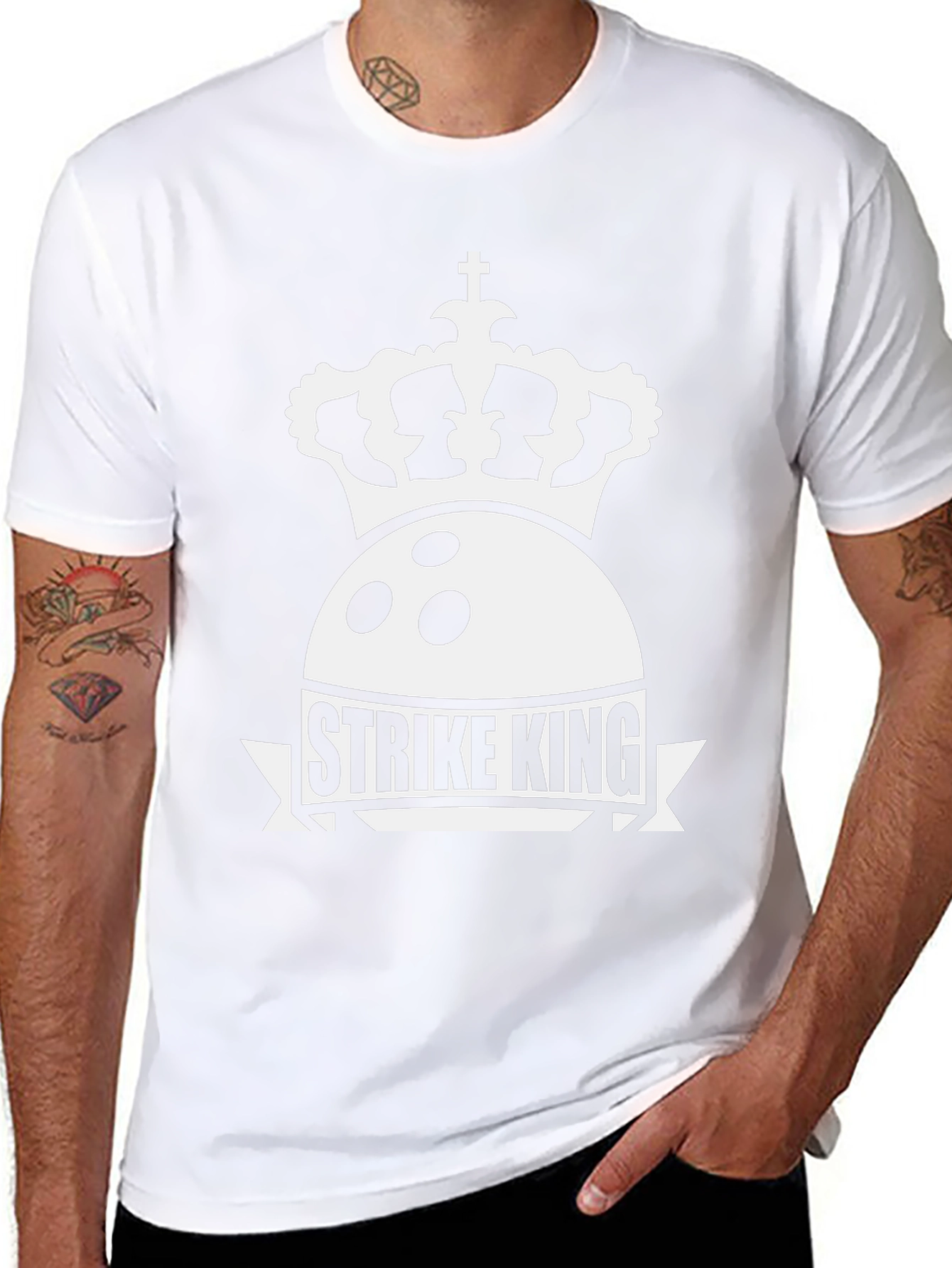 Strike King Bowling T-Shirt - Crown Design
