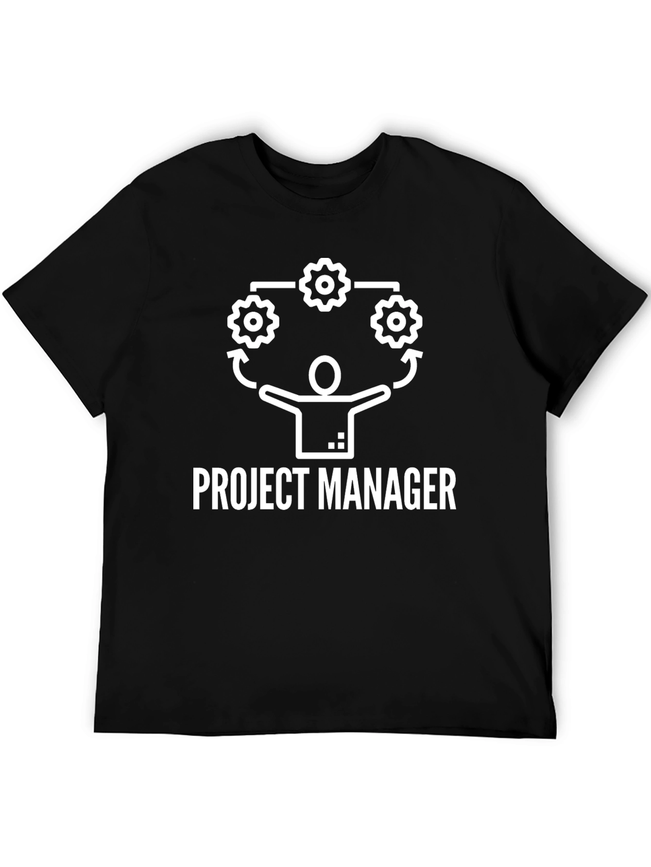 Project Manager Graphic Tee - Black Cotton Blend