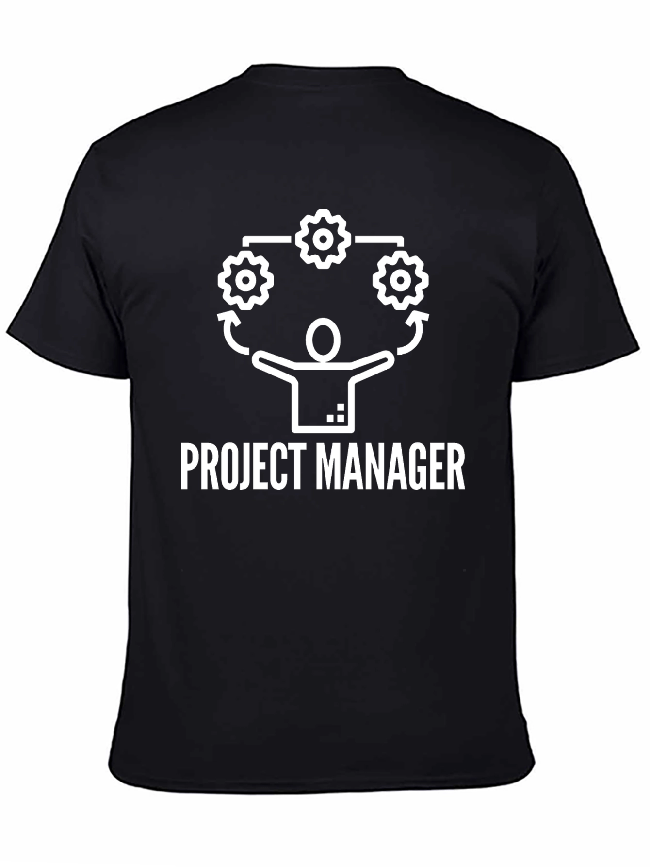 Project Manager Graphic Tee - Black Cotton Blend