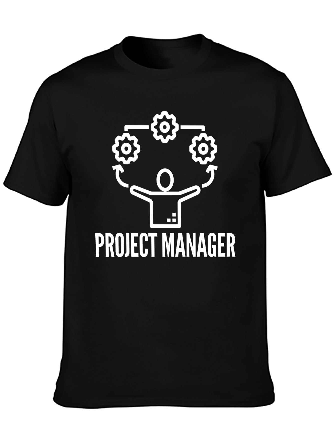 Project Manager Graphic Tee - Black Cotton Blend