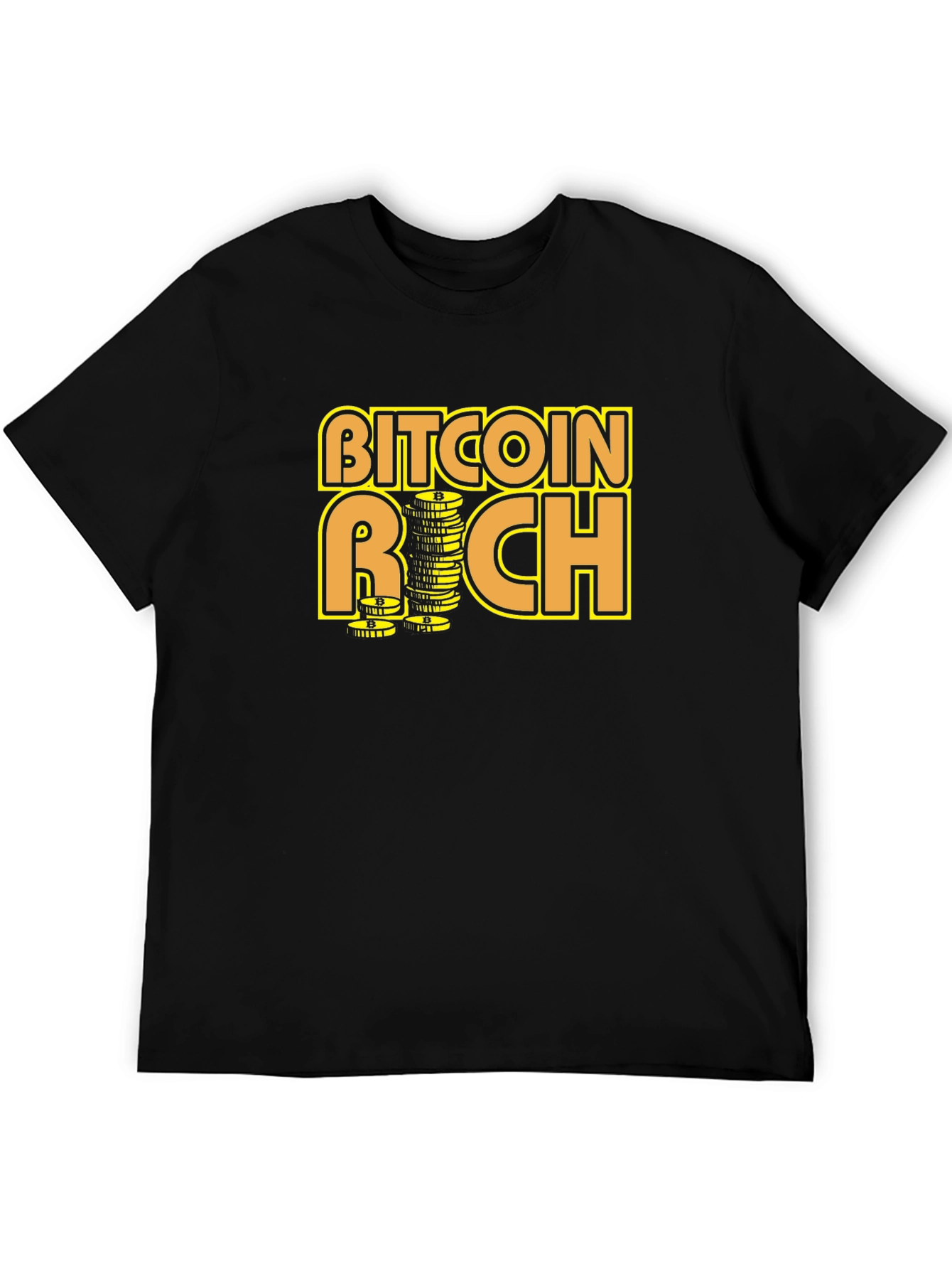 Bitcoin Rich Graphic T-Shirt - Crypto Investor Tee