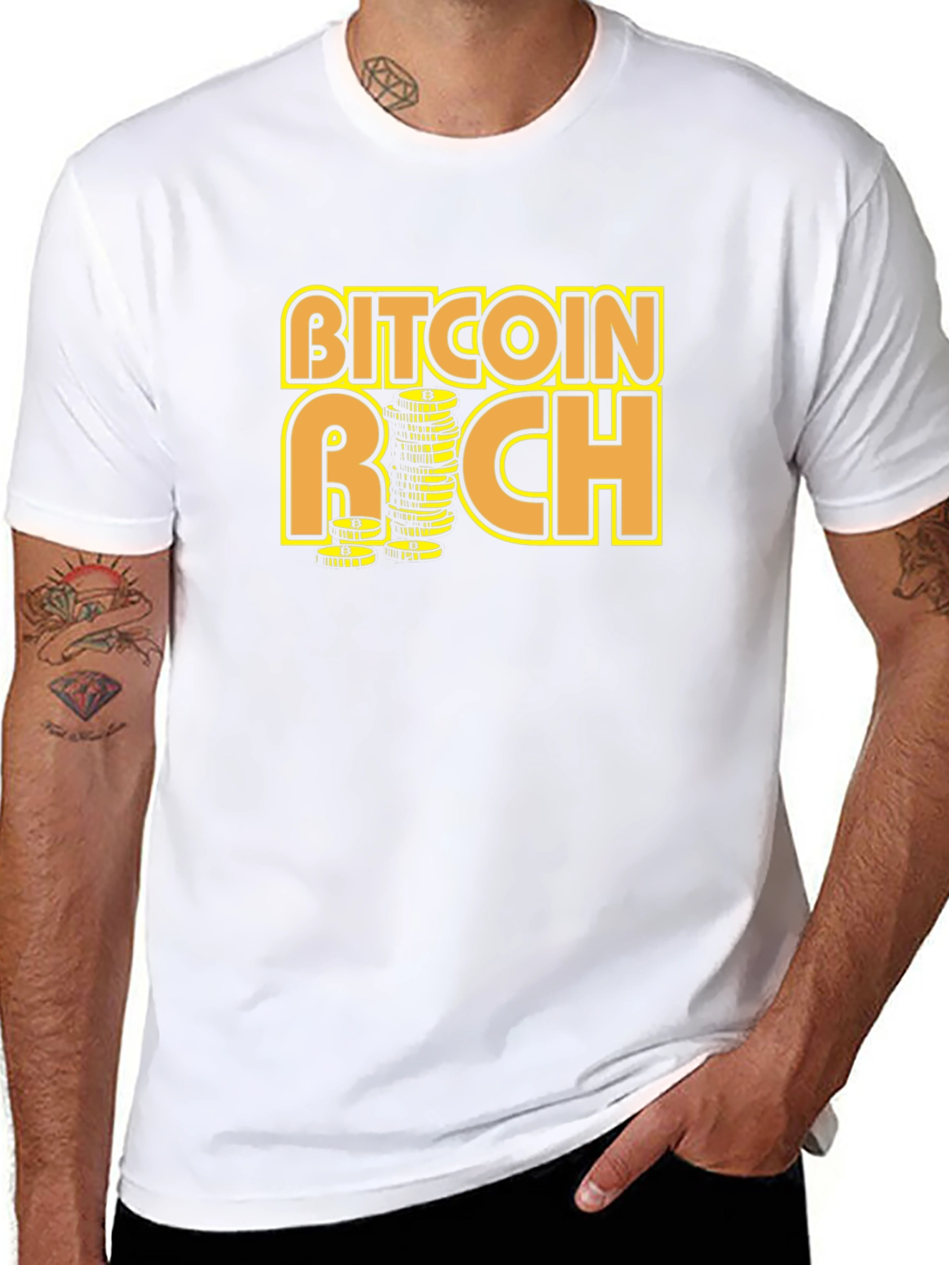 Bitcoin Rich Graphic T-Shirt - Crypto Investor Tee