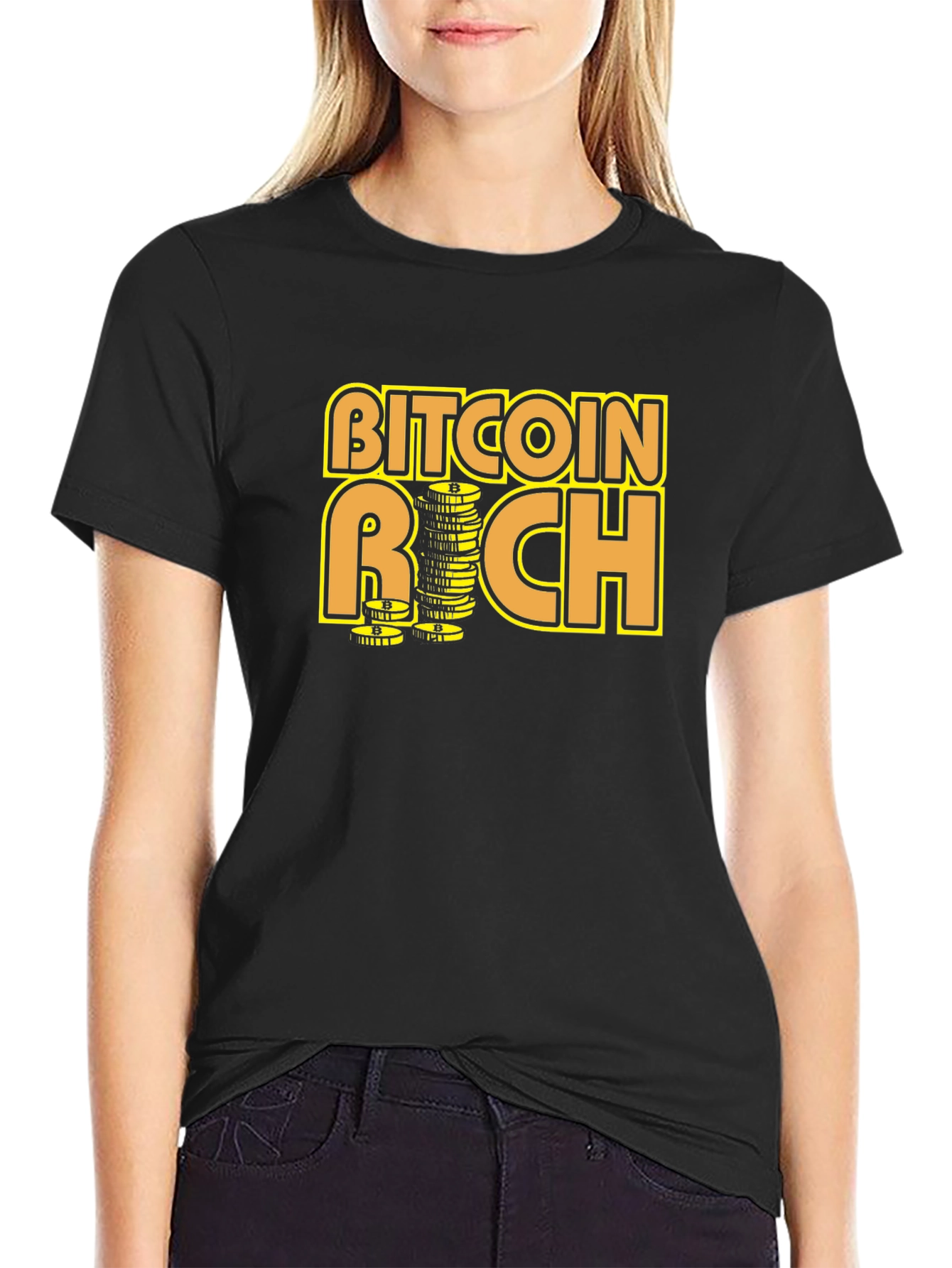 Bitcoin Rich Graphic T-Shirt - Crypto Investor Tee