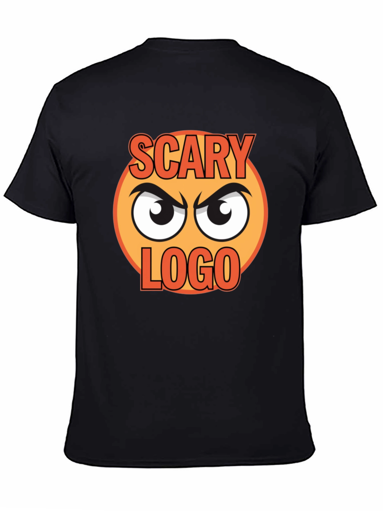 Scary Logo Graphic Print Black T-Shirt