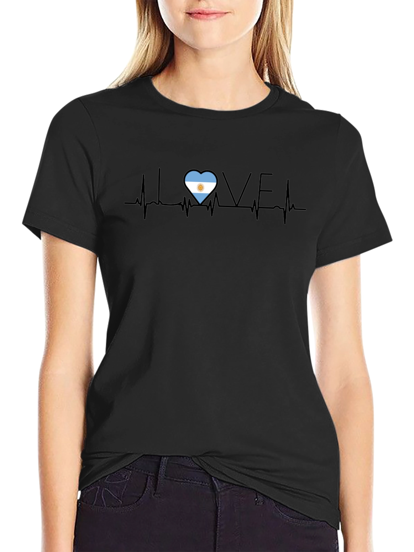 Argentina Love Heartbeat T-Shirt
