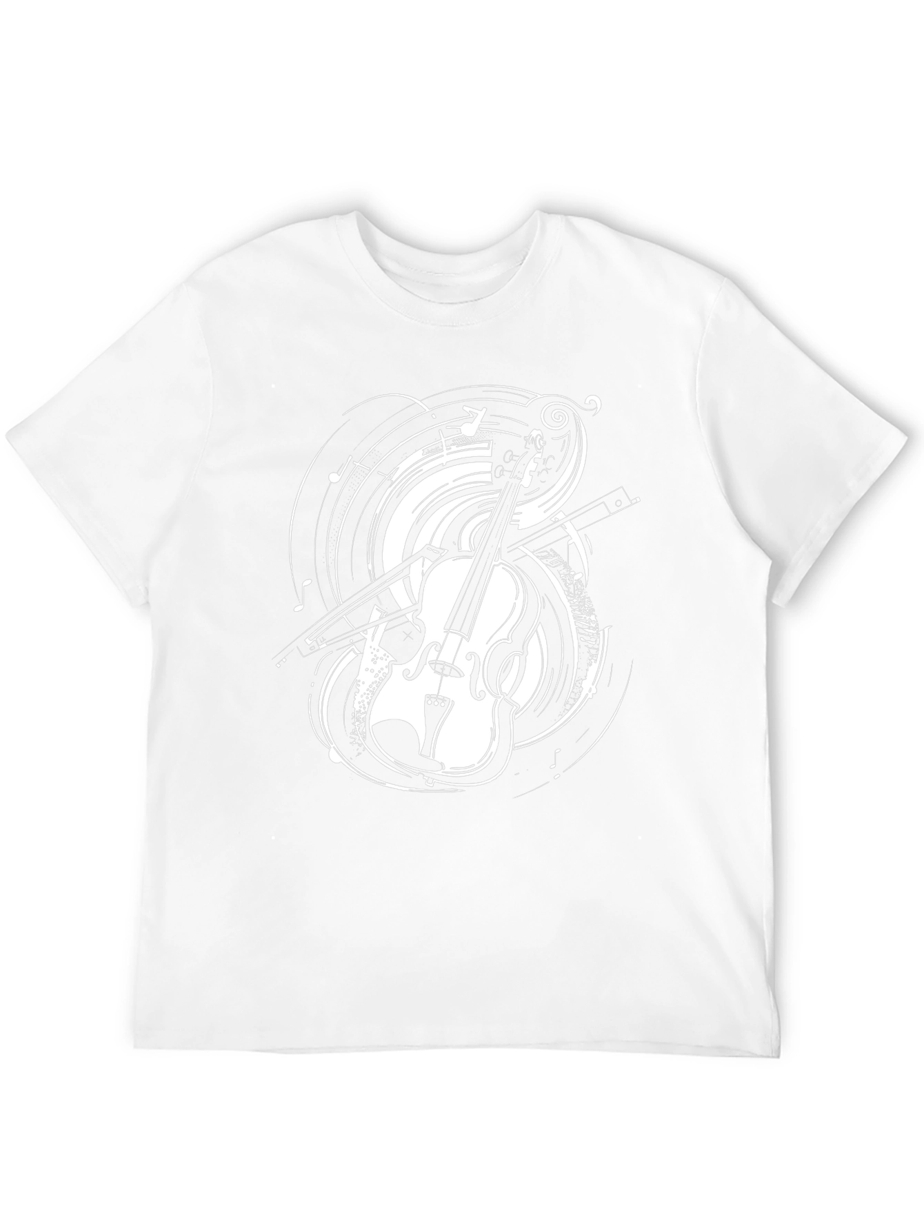 Musical Violin Graphic T-Shirt - Black Cotton Tee