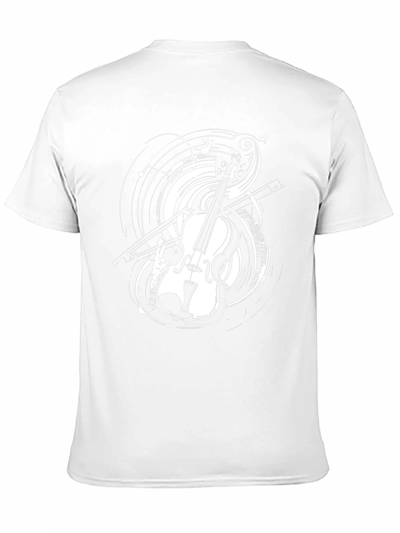 Musical Violin Graphic T-Shirt - Black Cotton Tee